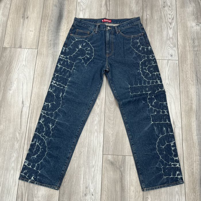 Supreme Supreme Shibori Loose Fit Jeans Size 34 | Grailed