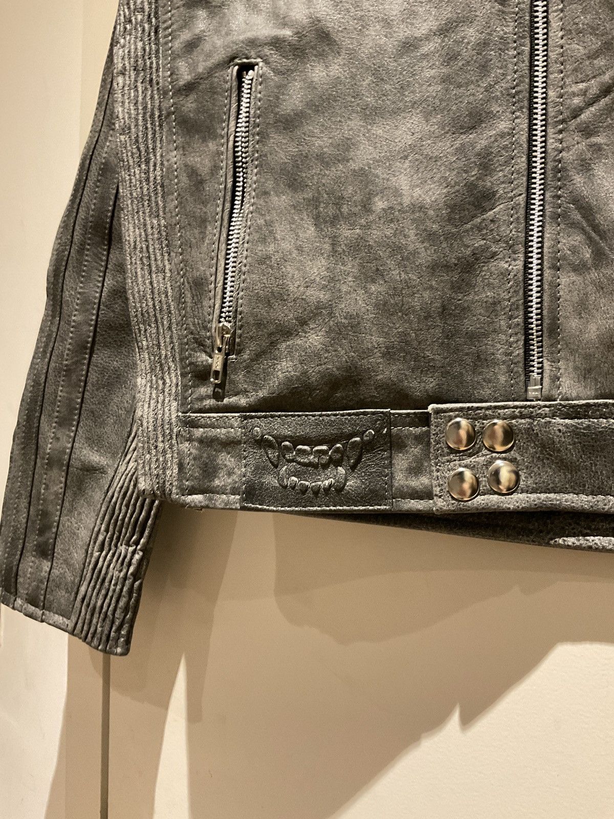 Other YEARS OF TEARS sample leather biker jacket -grey Size US S / EU 44-46 / 1 - 4 Thumbnail