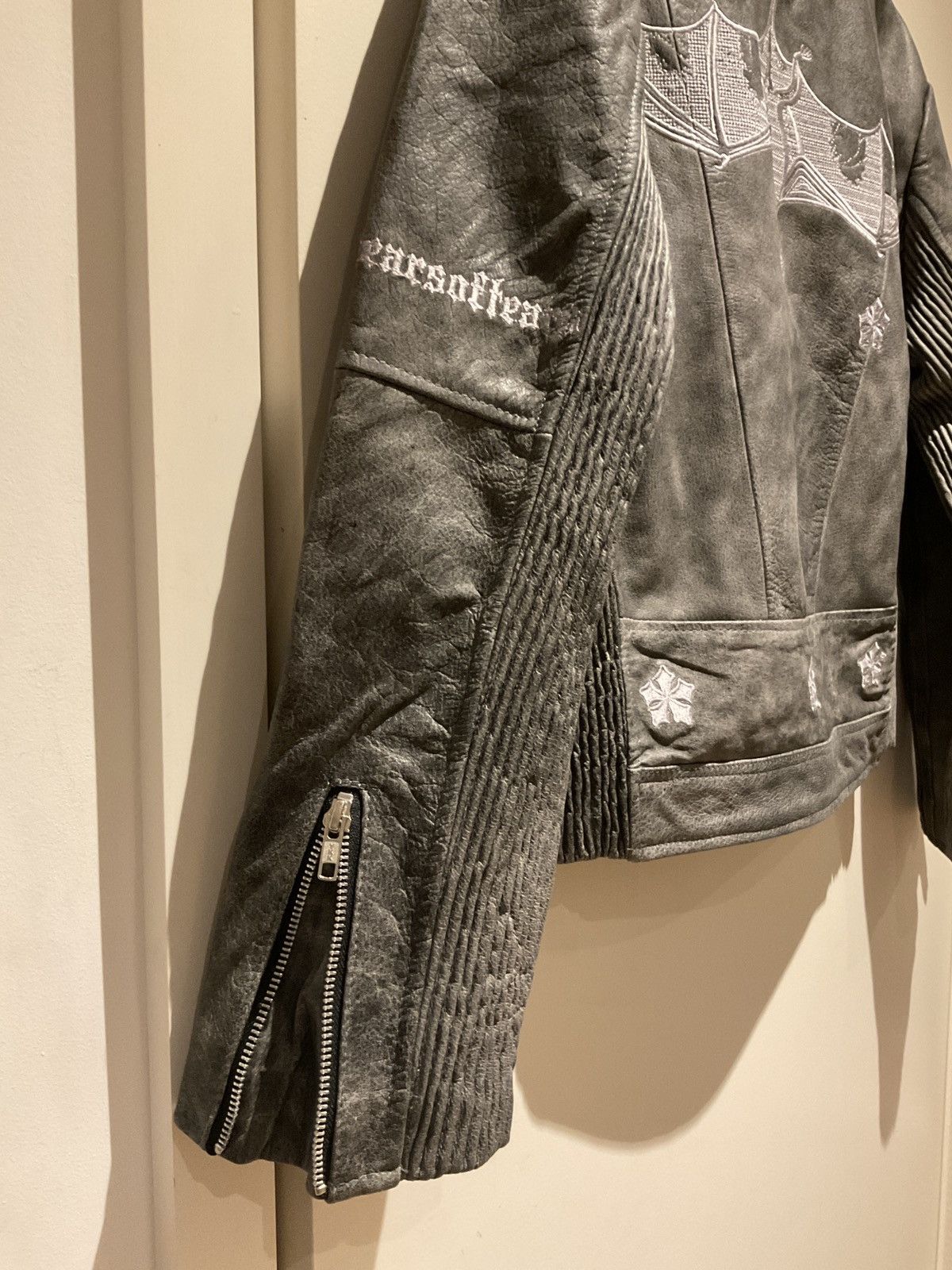 Other YEARS OF TEARS sample leather biker jacket -grey Size US S / EU 44-46 / 1 - 6 Thumbnail