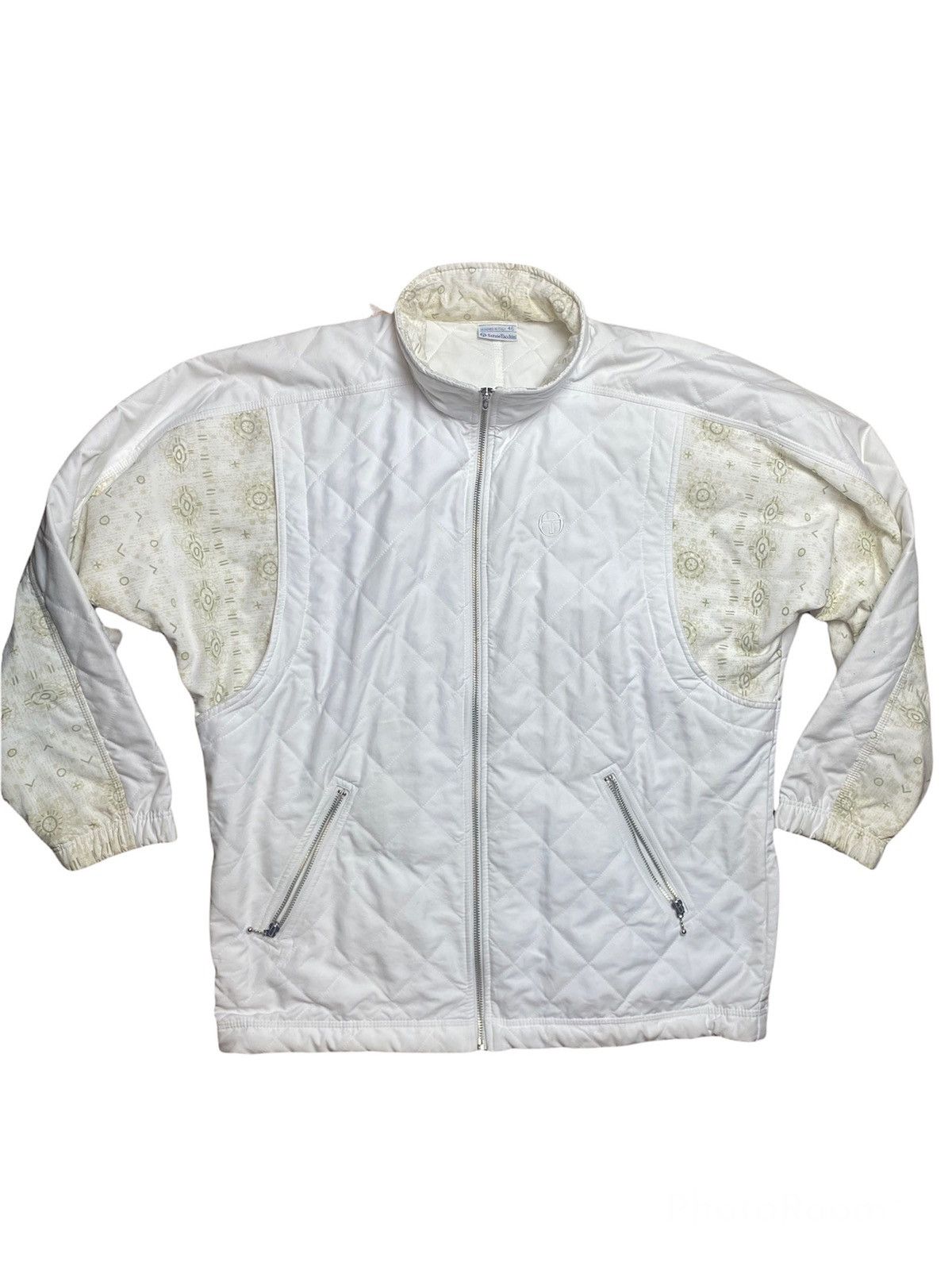 image of Sergio Tacchini 80's Jacket in White, Men's (Size Small)