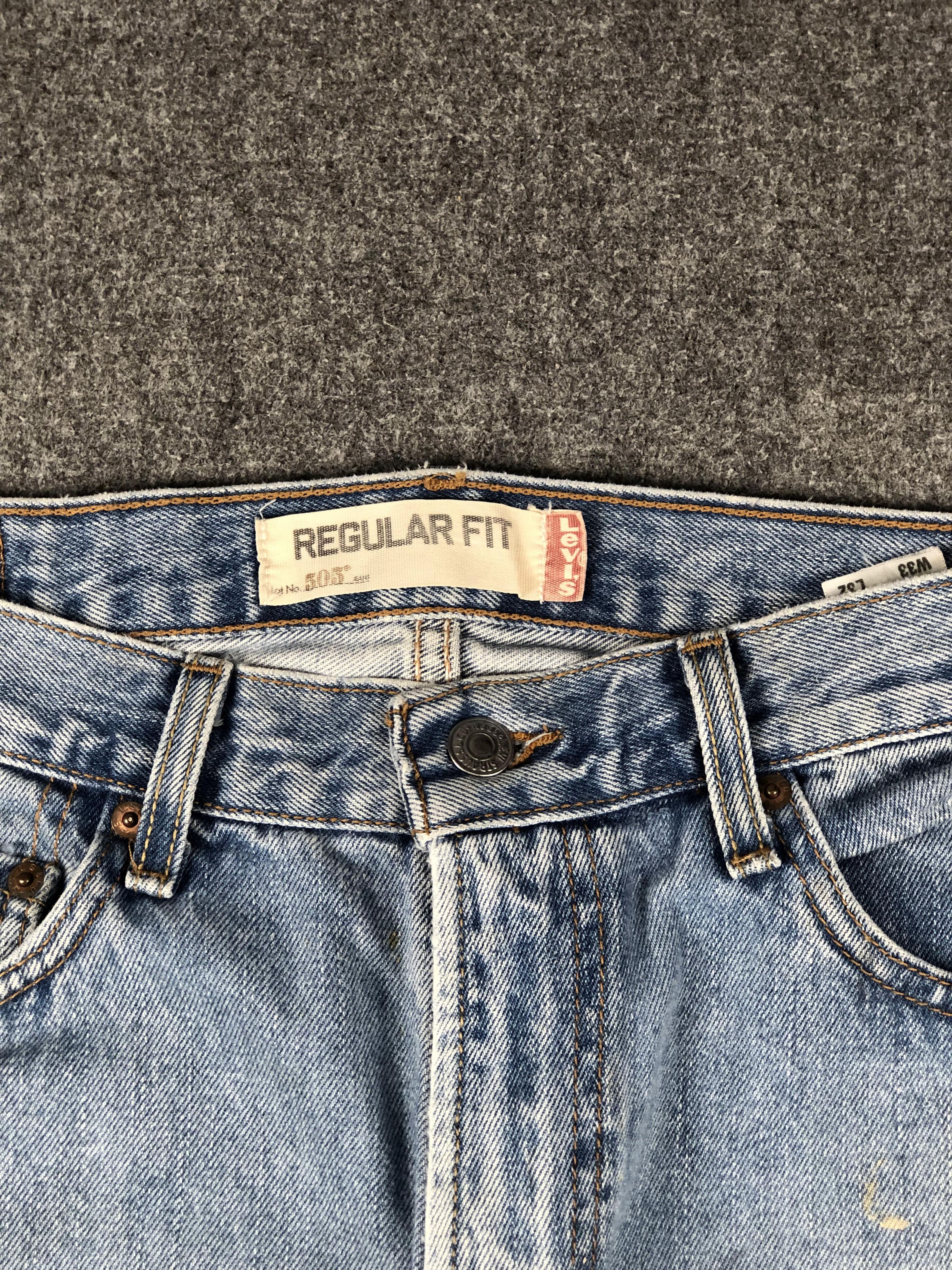 Levi's Vintage Levis 505 Faded Blue Jeans DP2276 Size US 33 - 10 Thumbnail