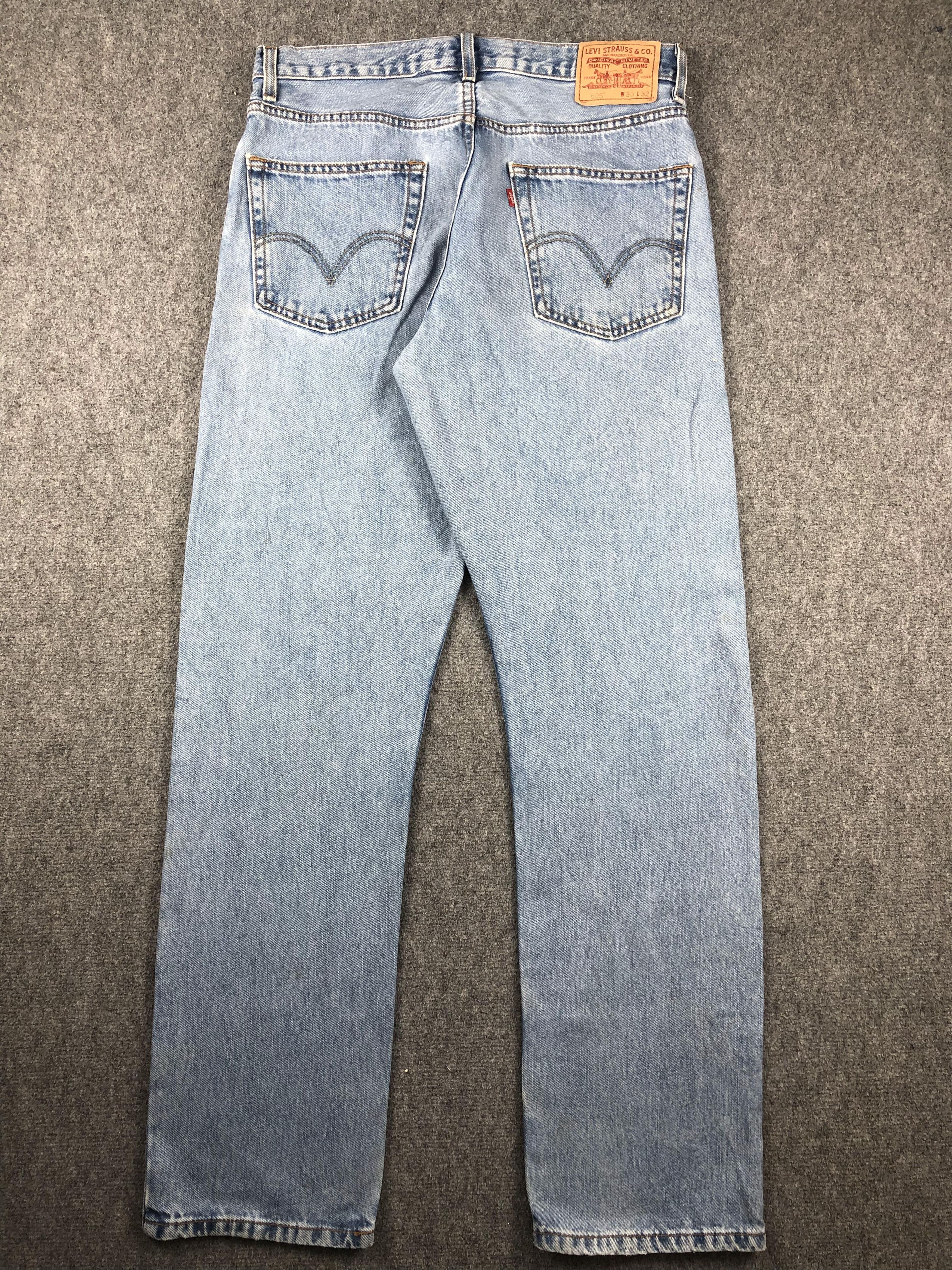 Levi's Vintage Levis 505 Faded Blue Jeans DP2276 Size US 33 - 3 Thumbnail