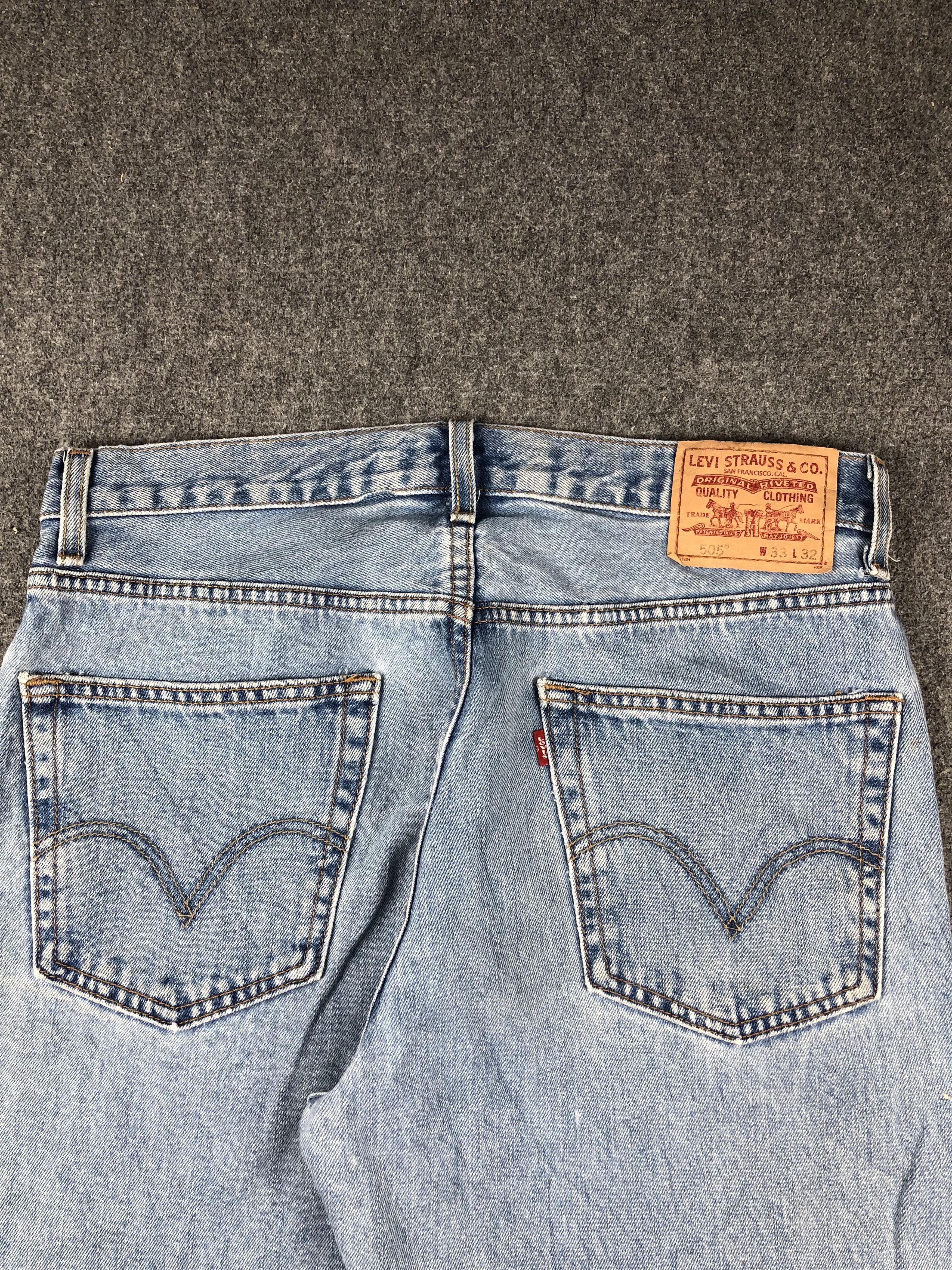 Levi's Vintage Levis 505 Faded Blue Jeans DP2276 Size US 33 - 4 Thumbnail