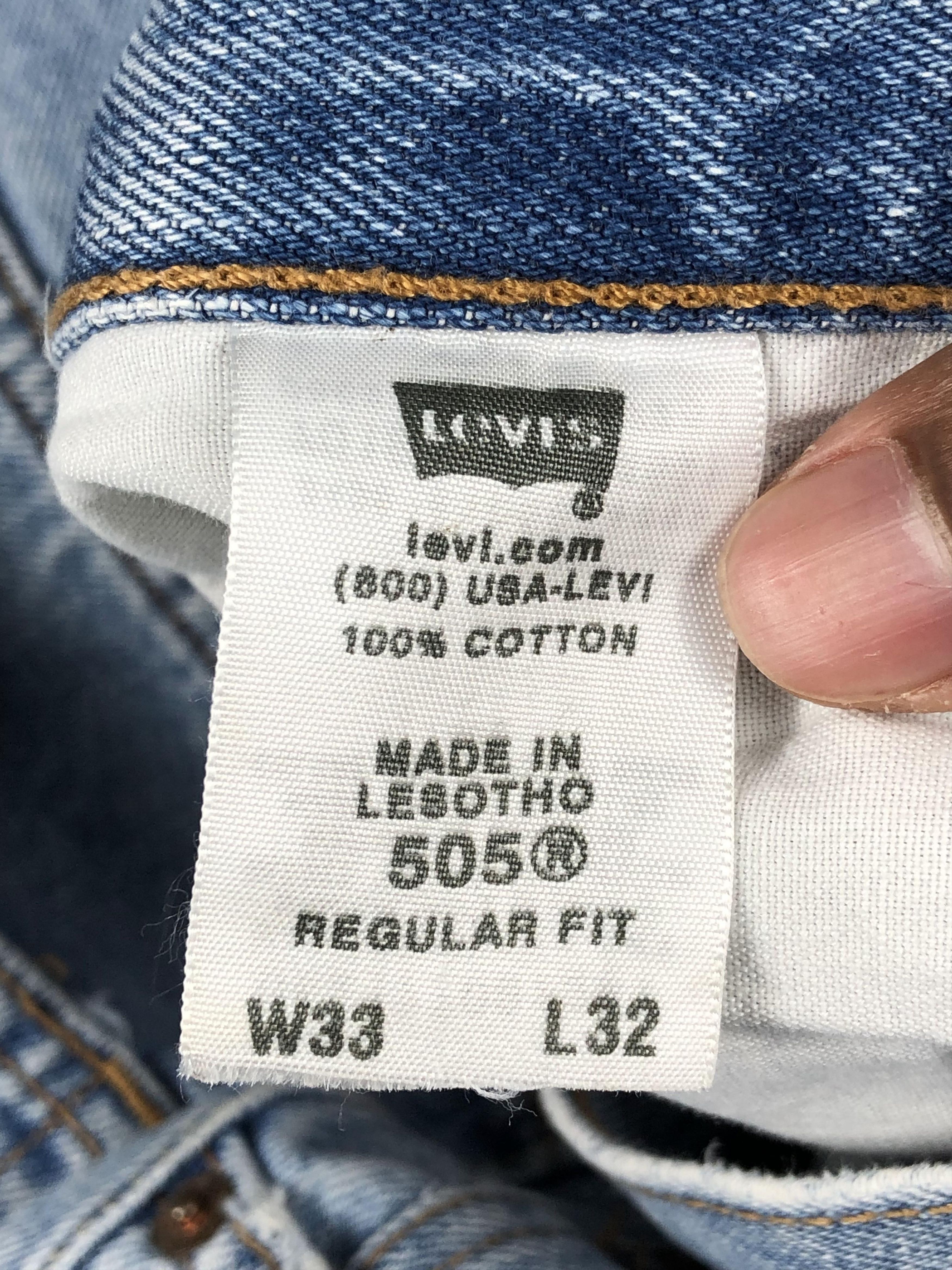 Levi's Vintage Levis 505 Faded Blue Jeans DP2276 Size US 33 - 6 Thumbnail