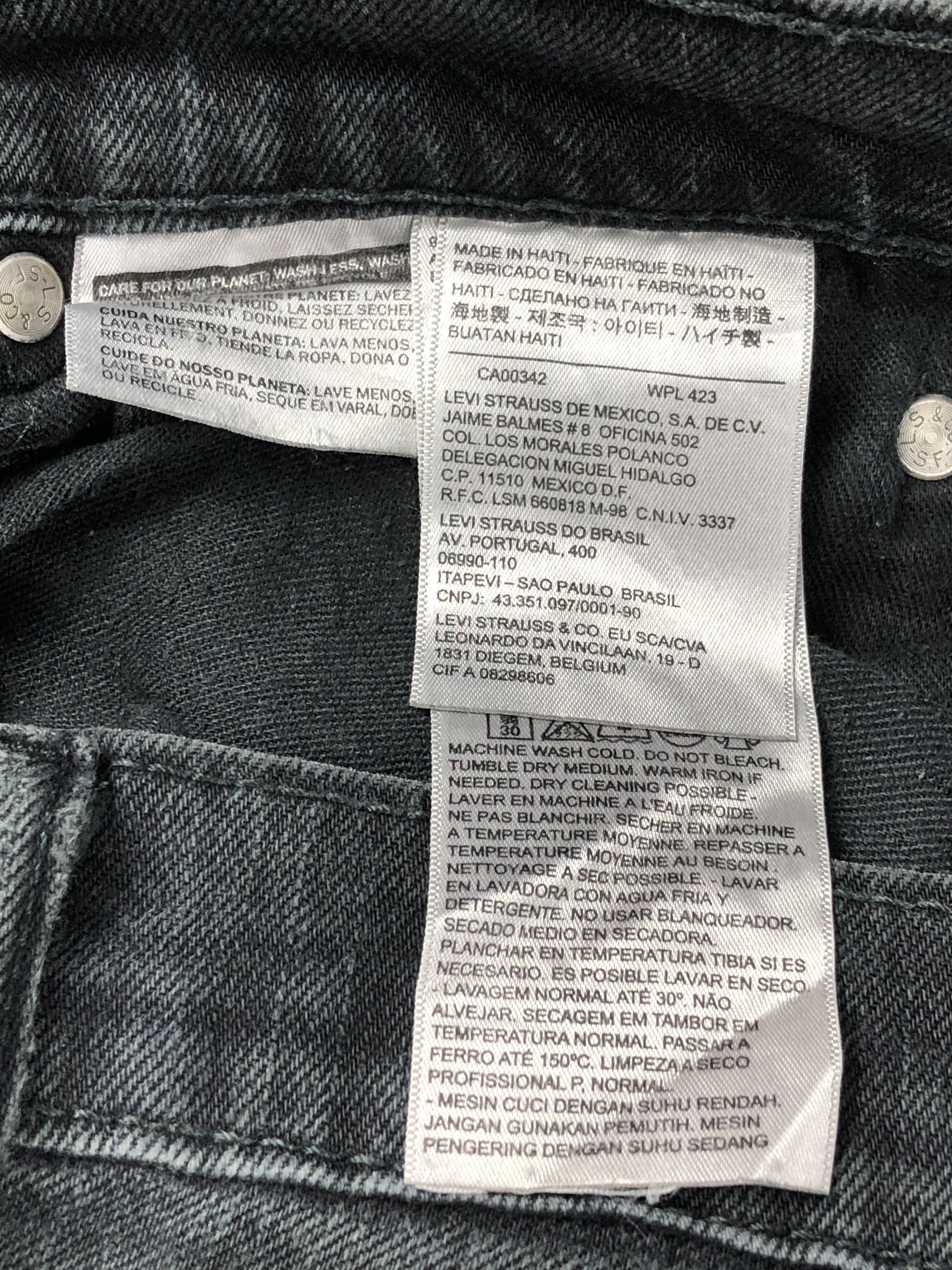 Levi's Vintage Distressed Levis 511 Faded Black Jeans DP2278 Size US 29 - 6 Thumbnail