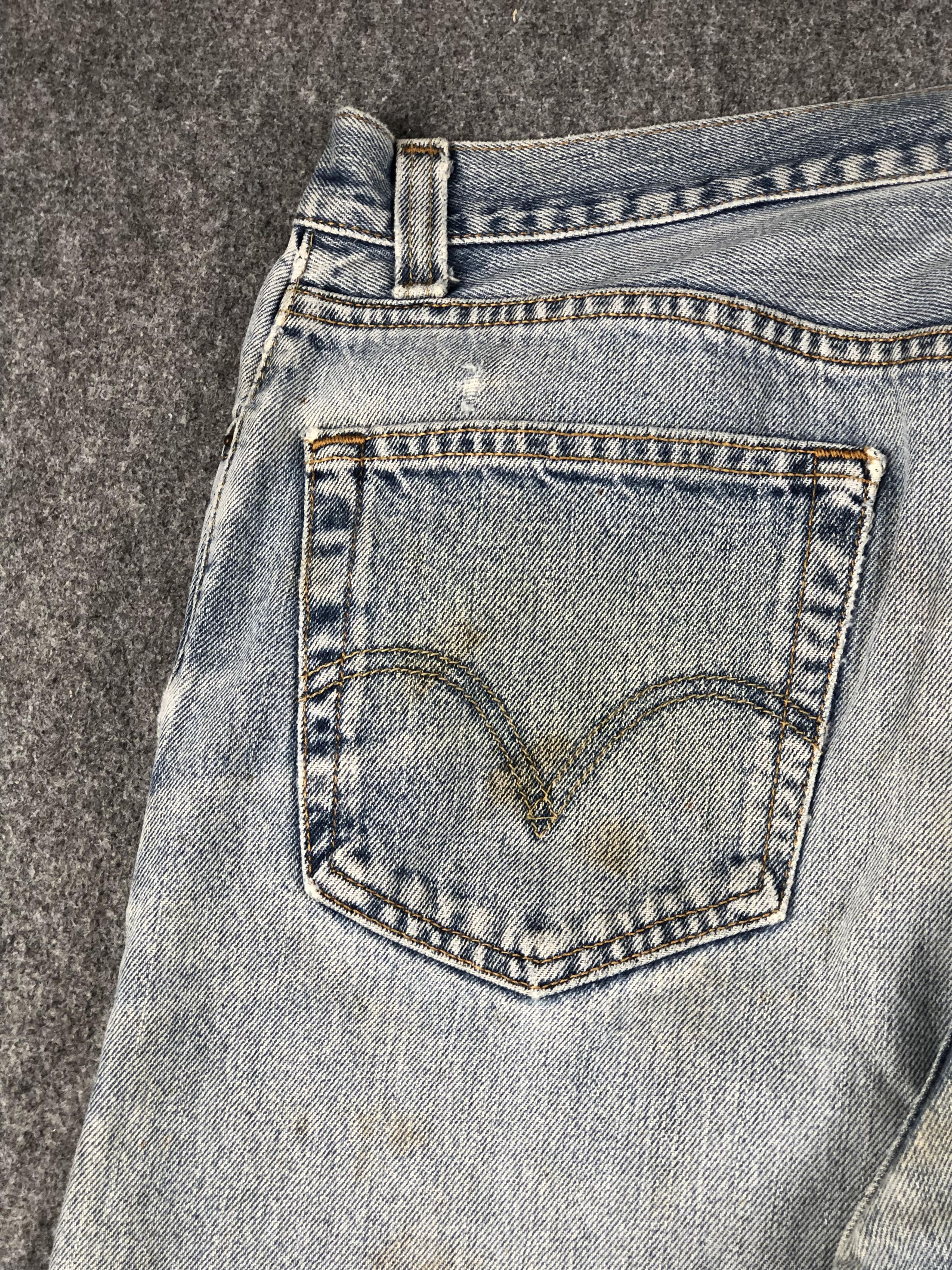 Levi's Vintage Levis 505 Faded Blue Jeans DP2279 Size US 35 - 19 Thumbnail