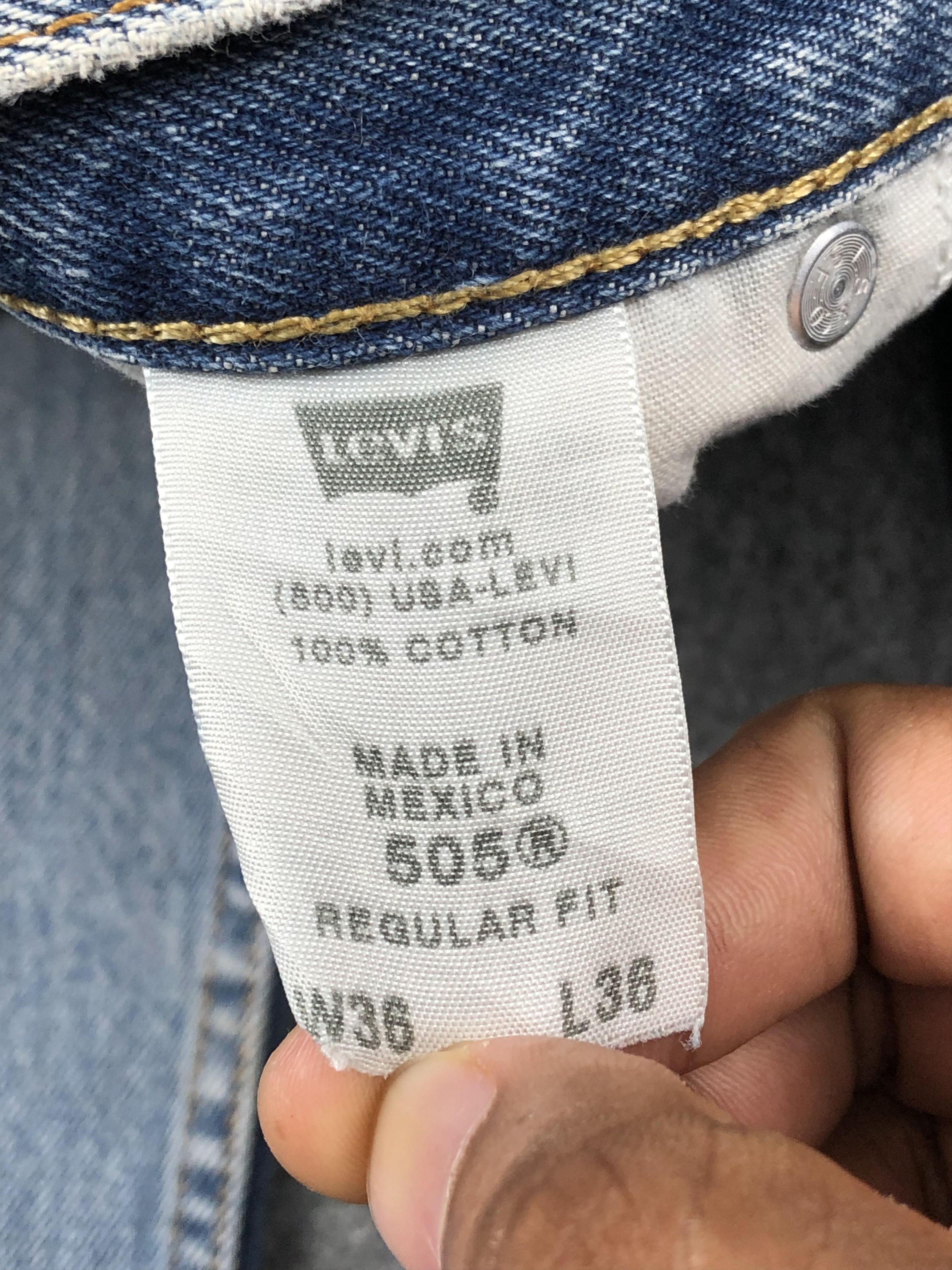 Levi's Vintage Levis 505 Faded Blue Jeans DP2279 Size US 35 - 6 Thumbnail