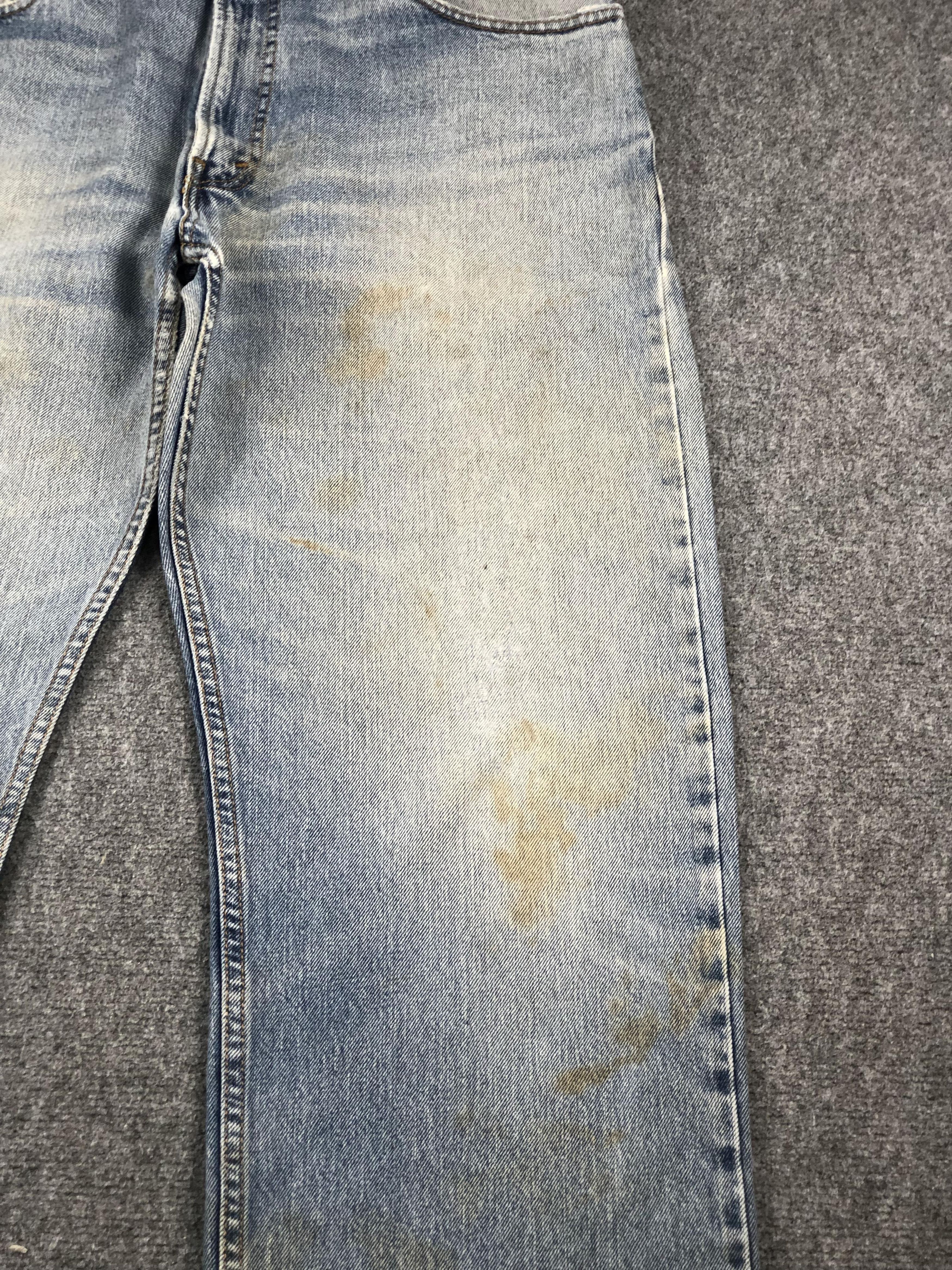 Levi's Vintage Levis 505 Faded Blue Jeans DP2279 Size US 35 - 13 Thumbnail