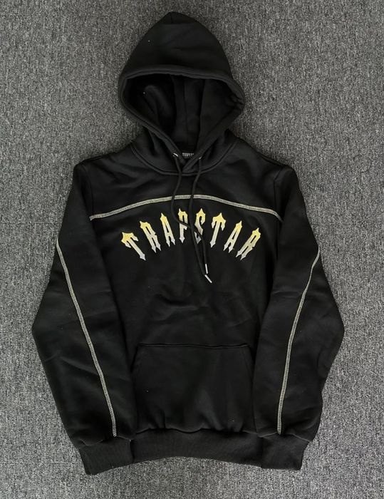 Vintage Trapstar tracksuit Black & yellow uk drip🔥 Grailed
