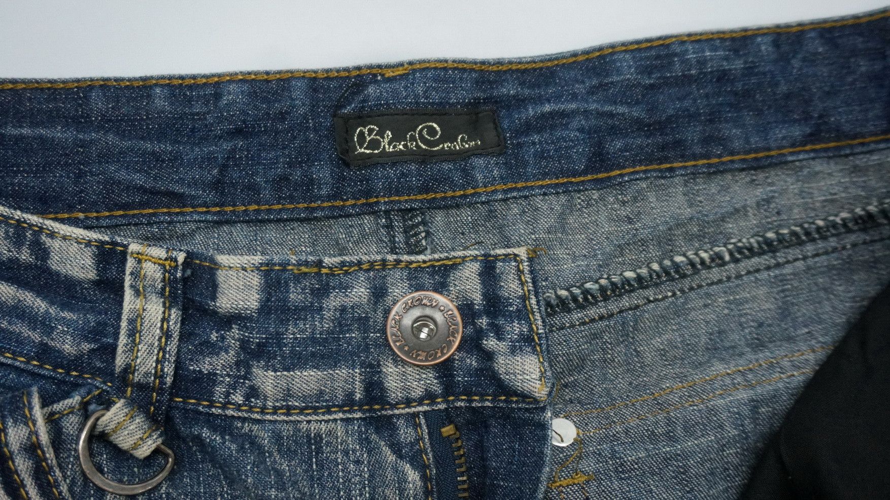 Japanese Brand 💥Flare Vtg💥 Japan BLACK CROWN Distressed Lowrise Jeans Size US 36 / EU 52 - 7 Thumbnail