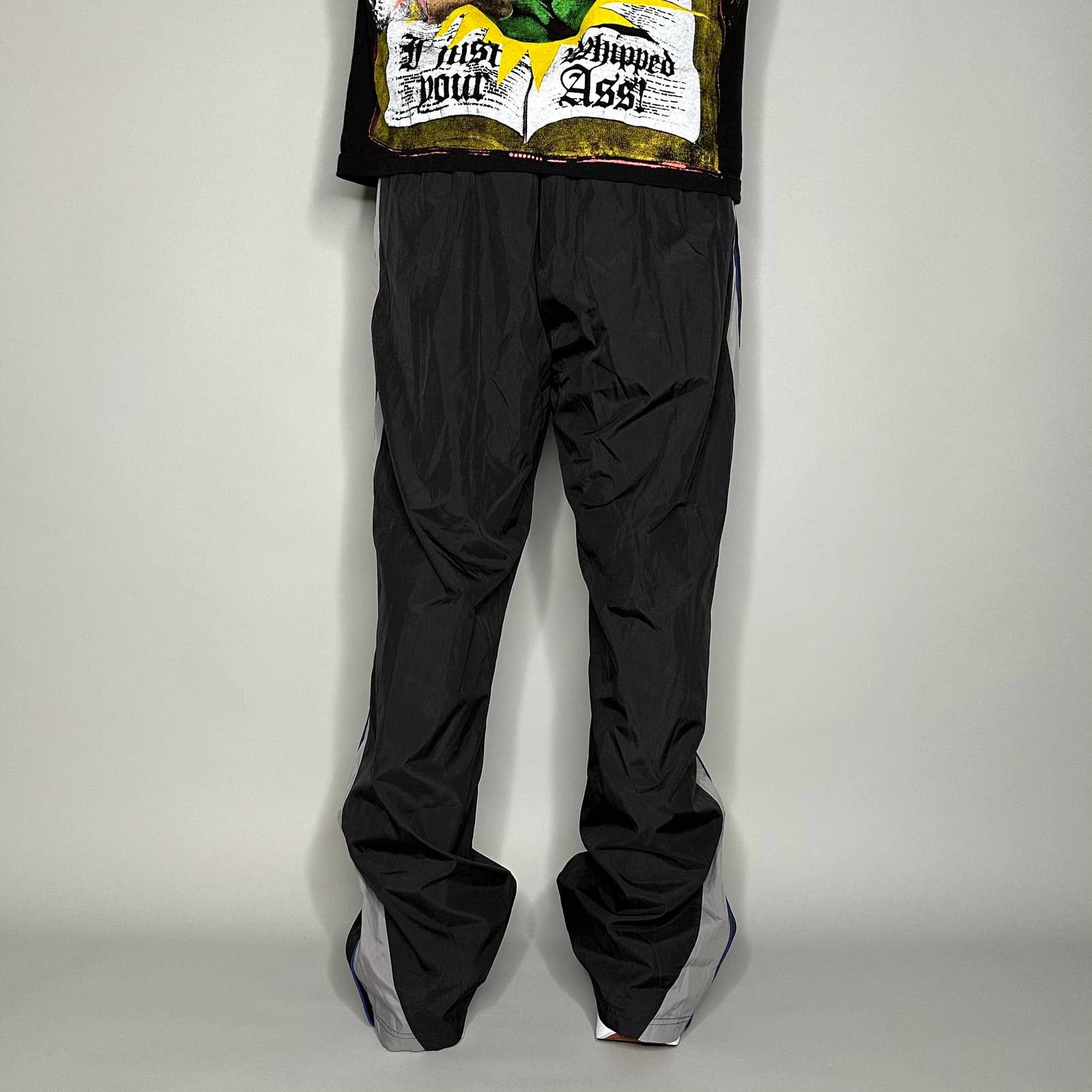 Reebok Vintage Reebok Track pants Jet Black Polyester Relaxed Y2K Size US 36 / EU 52 - 3 Thumbnail