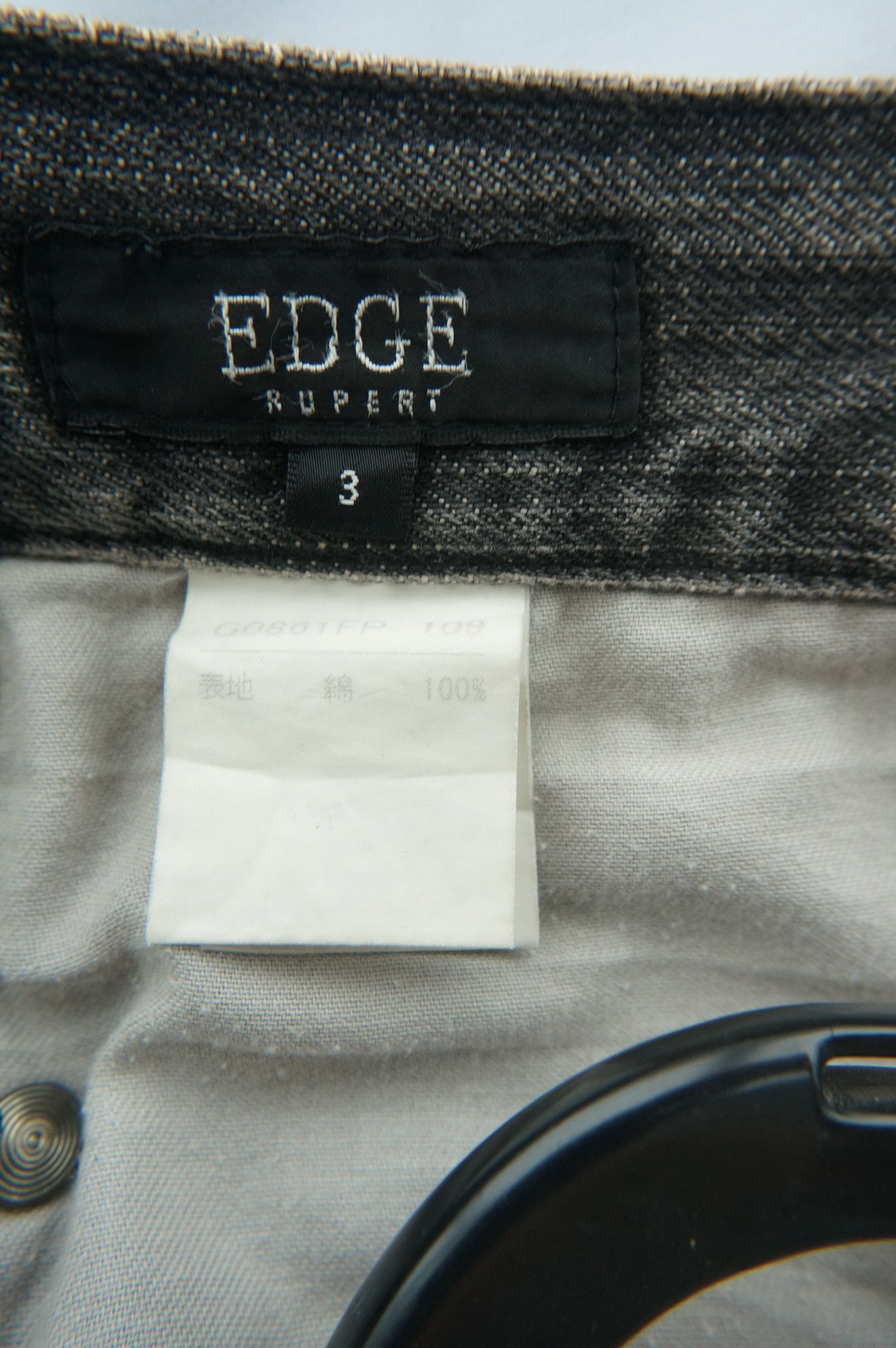 Japanese Brand Vintage Worn EDGE RUPERT Ripped Flared Distressed Jeans Size US 32 / EU 48 - 11 Thumbnail