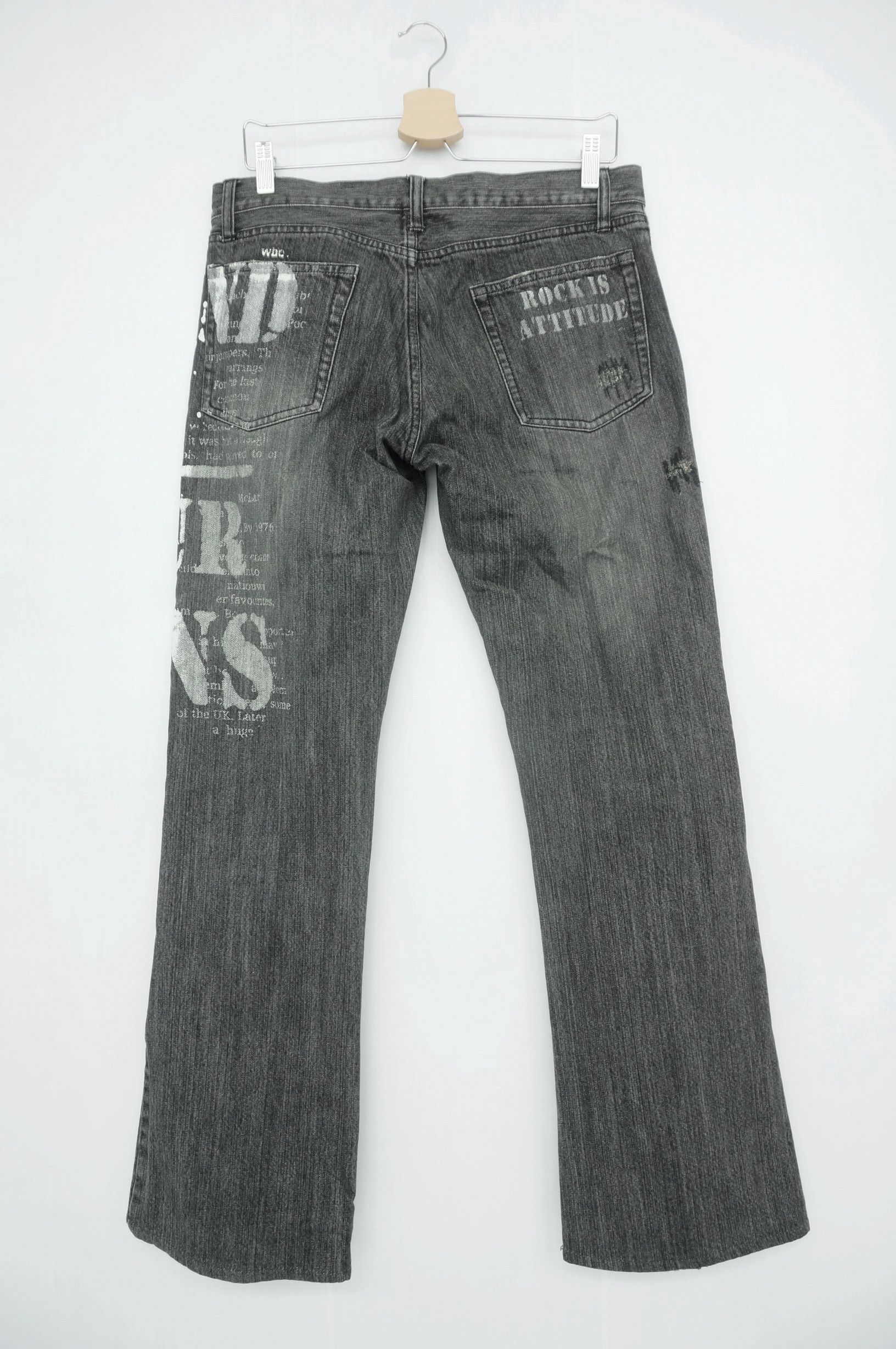 Japanese Brand Vintage Worn EDGE RUPERT Ripped Flared Distressed Jeans Size US 32 / EU 48 - 3 Thumbnail