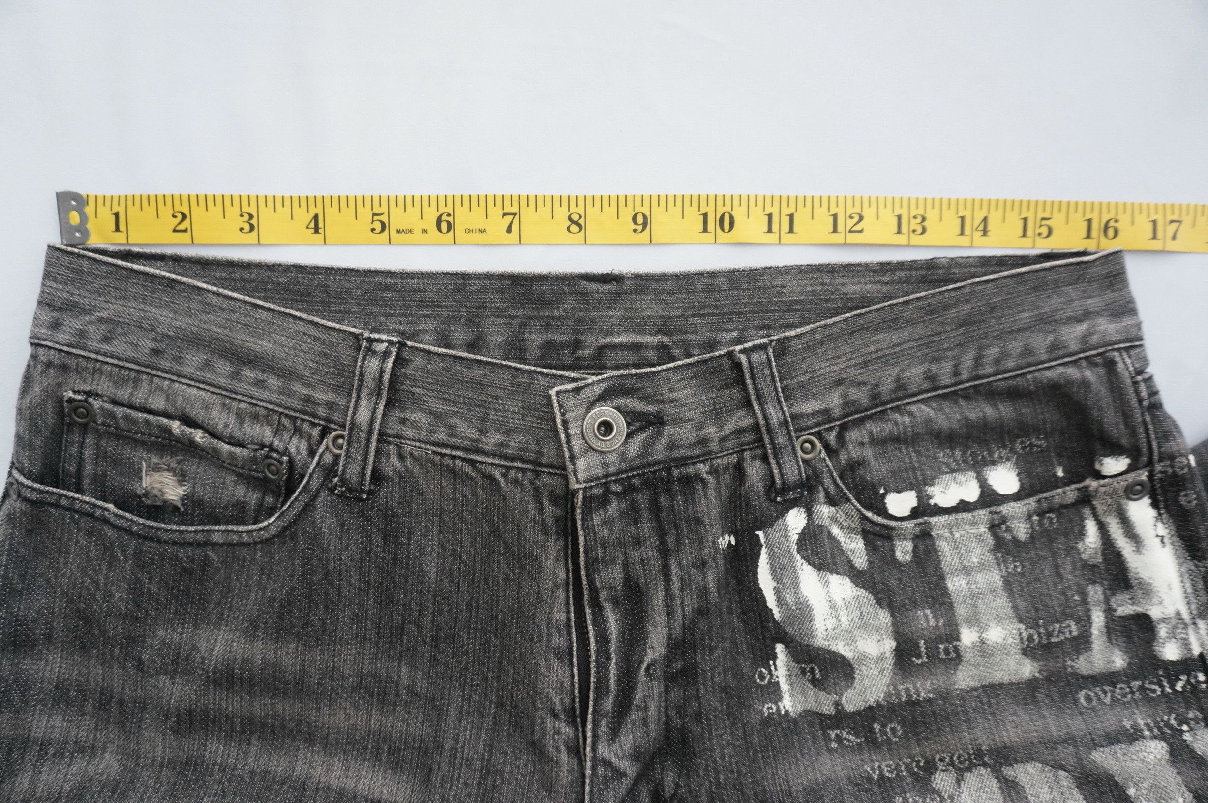 Japanese Brand Vintage Worn EDGE RUPERT Ripped Flared Distressed Jeans Size US 32 / EU 48 - 12 Thumbnail