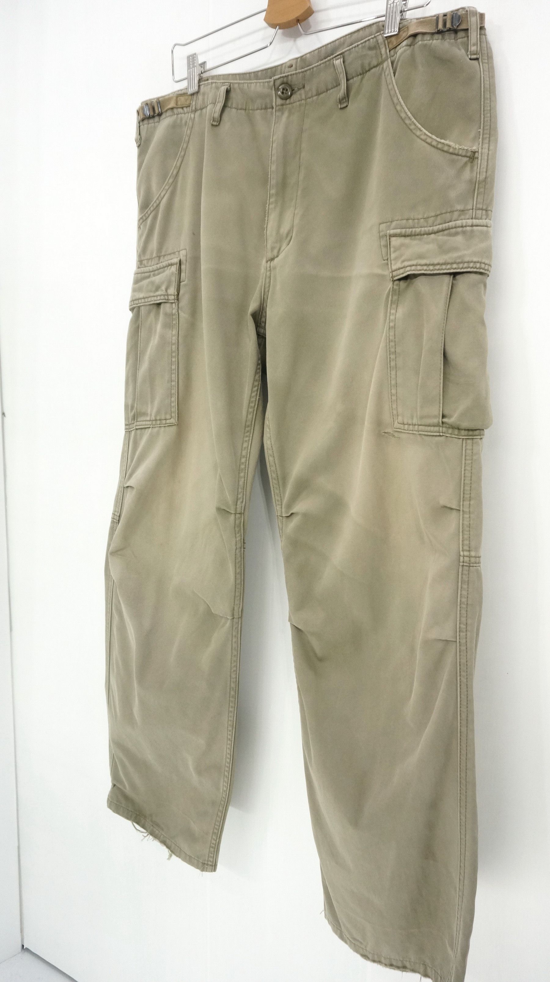 Alpha Industries 🔥Vtg Alpha Industries Faded Dusty Olive Worn Cargo Size US 30 / EU 46 - 4 Thumbnail
