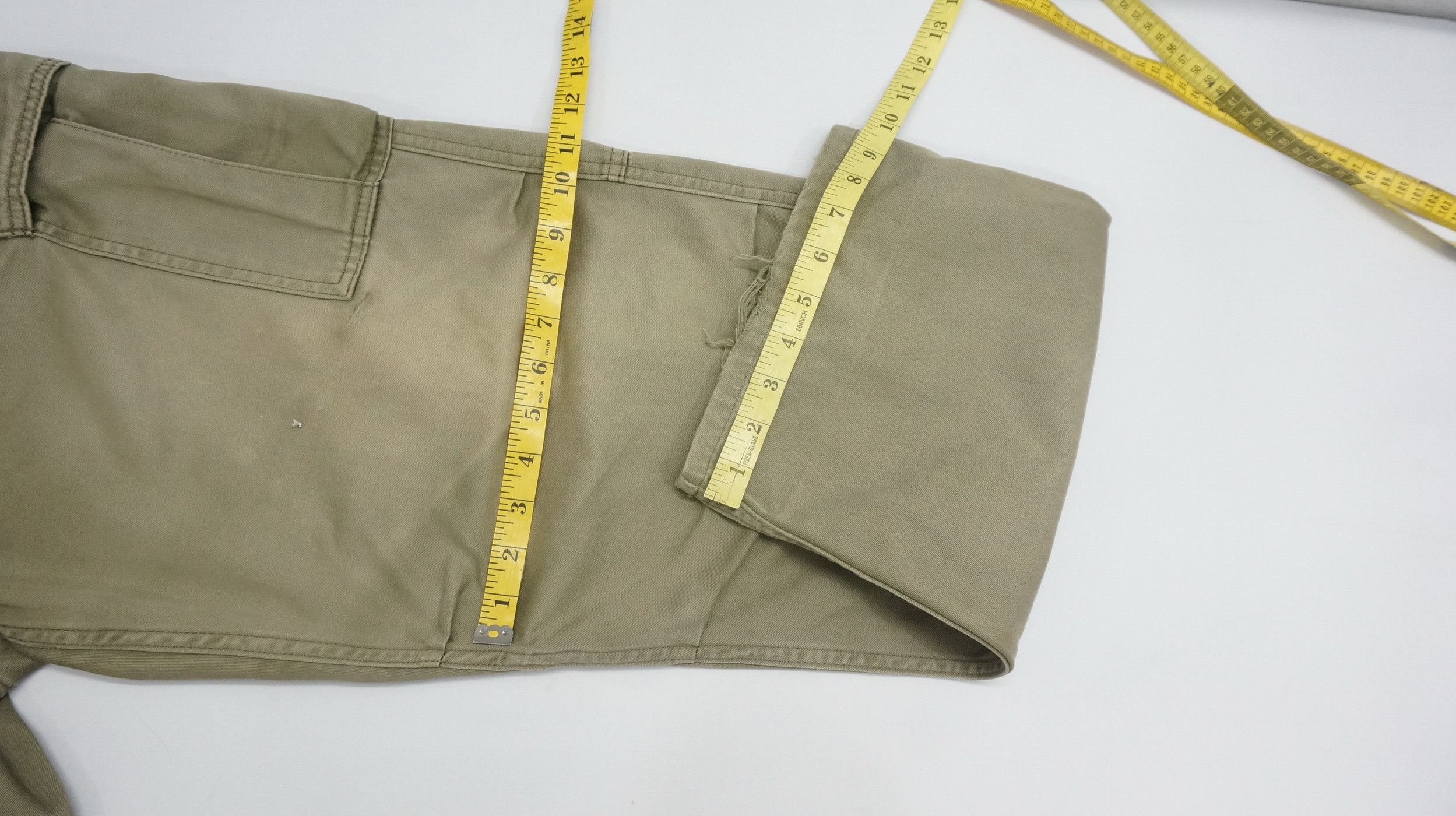 Alpha Industries 🔥Vtg Alpha Industries Faded Dusty Olive Worn Cargo Size US 30 / EU 46 - 17 Thumbnail
