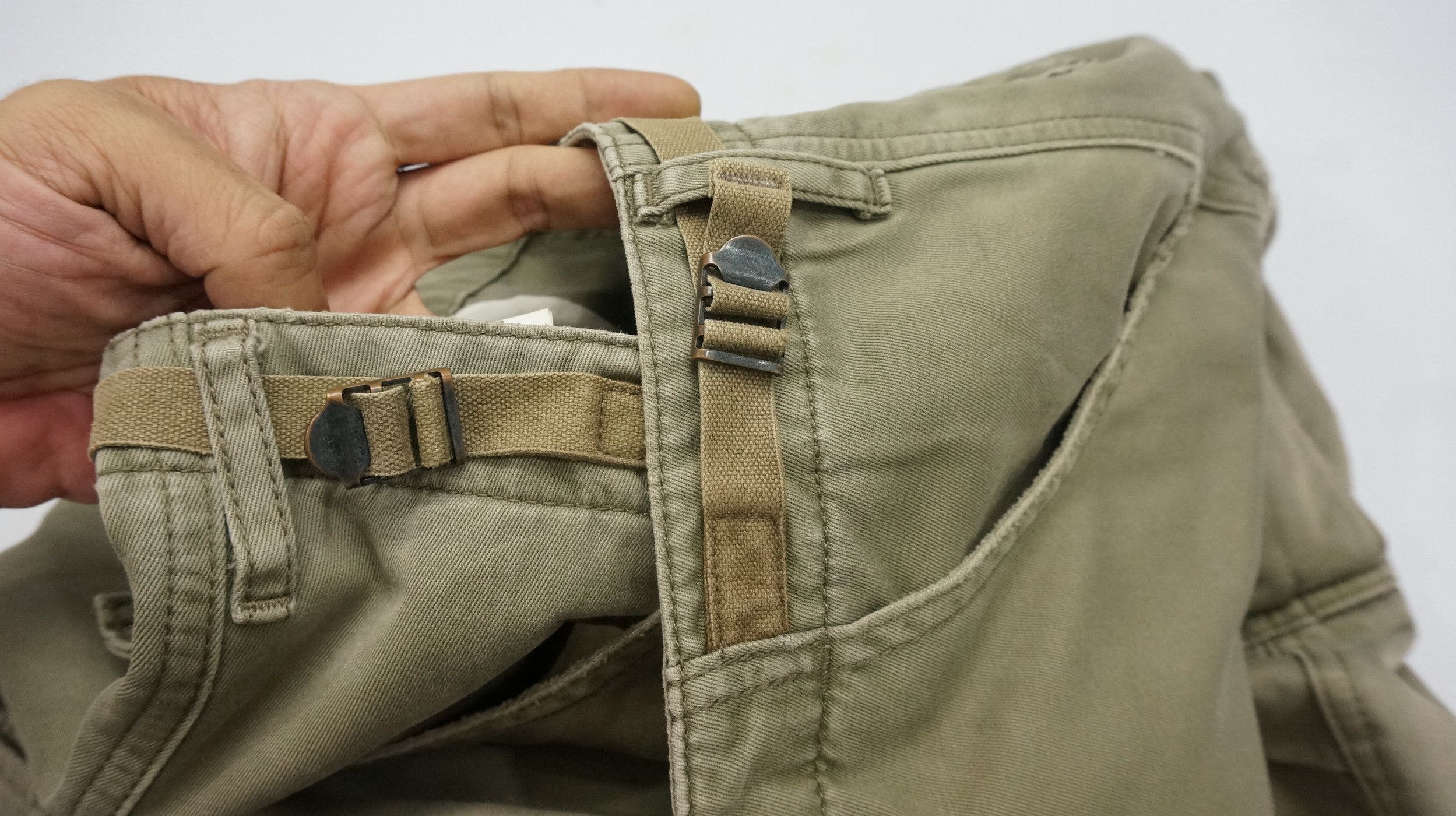 Alpha Industries 🔥Vtg Alpha Industries Faded Dusty Olive Worn Cargo Size US 30 / EU 46 - 13 Thumbnail