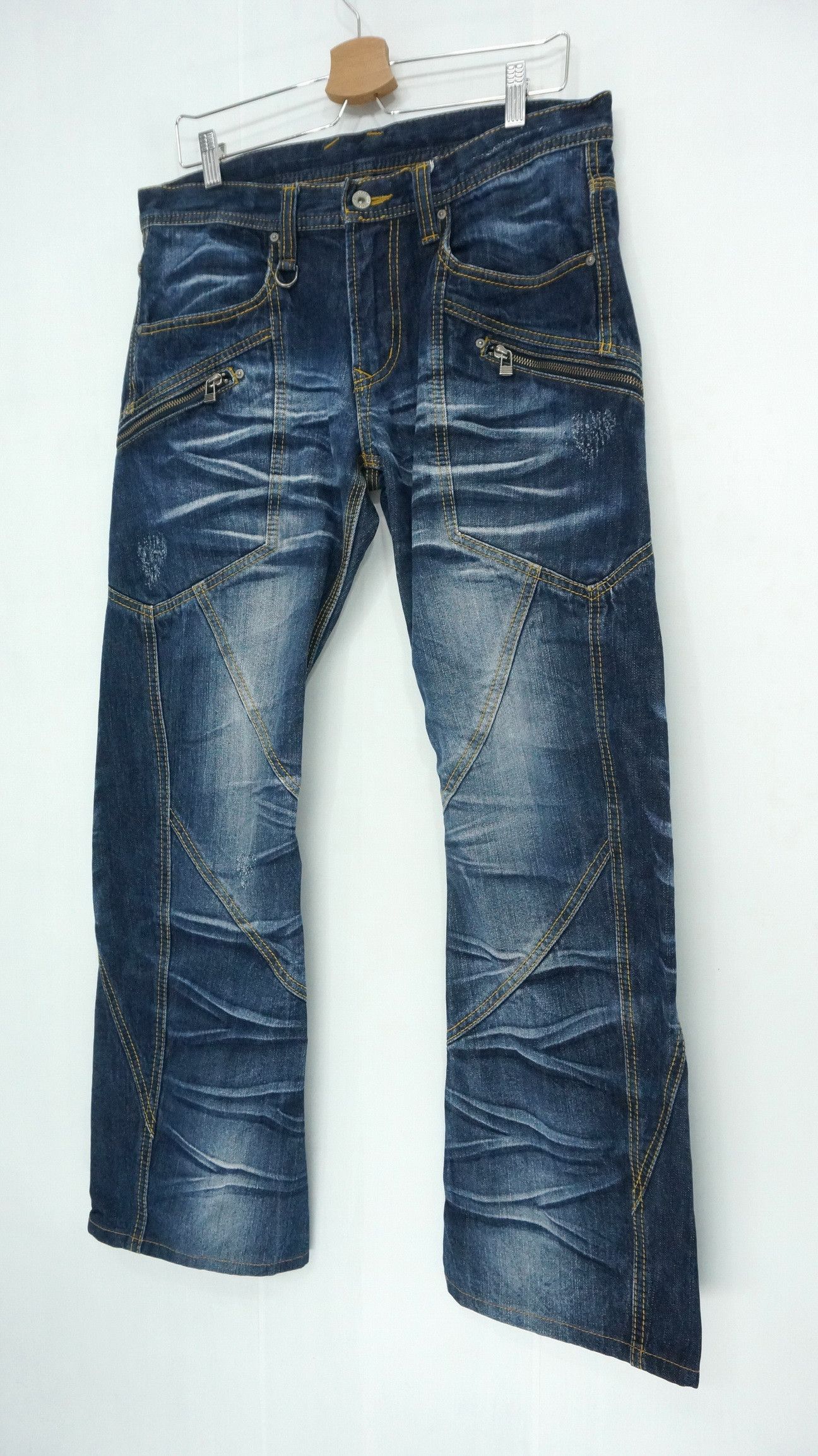 HIDEAWAYS 🔥NICOLE HIDEAWAYS Japan Distressed Jeans Size US 32 / EU 48 - 6 Thumbnail