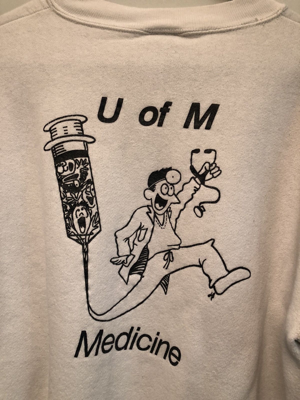 Vintage Distressed University 90s Cropped Drug Doctor Crewneck Size US L / EU 52-54 / 3 - 1 Thumbnail