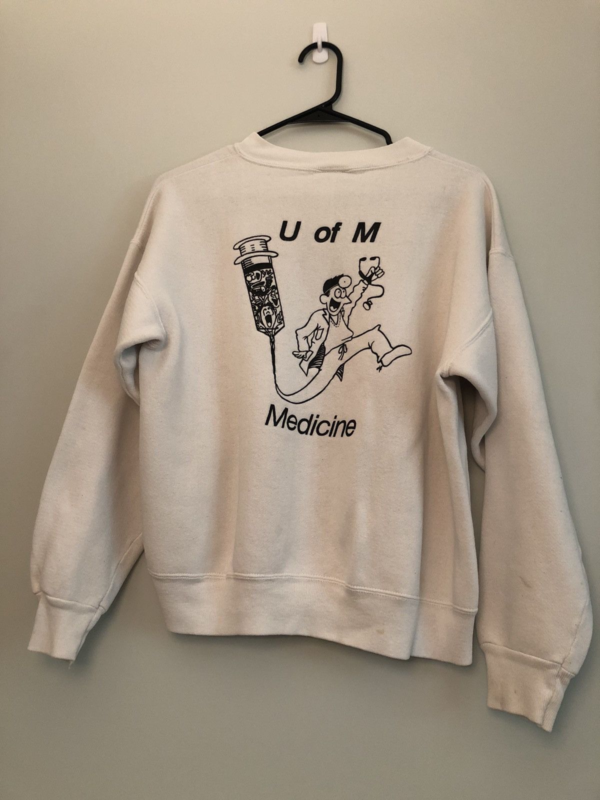 Vintage Distressed University 90s Cropped Drug Doctor Crewneck Size US L / EU 52-54 / 3 - 2 Thumbnail