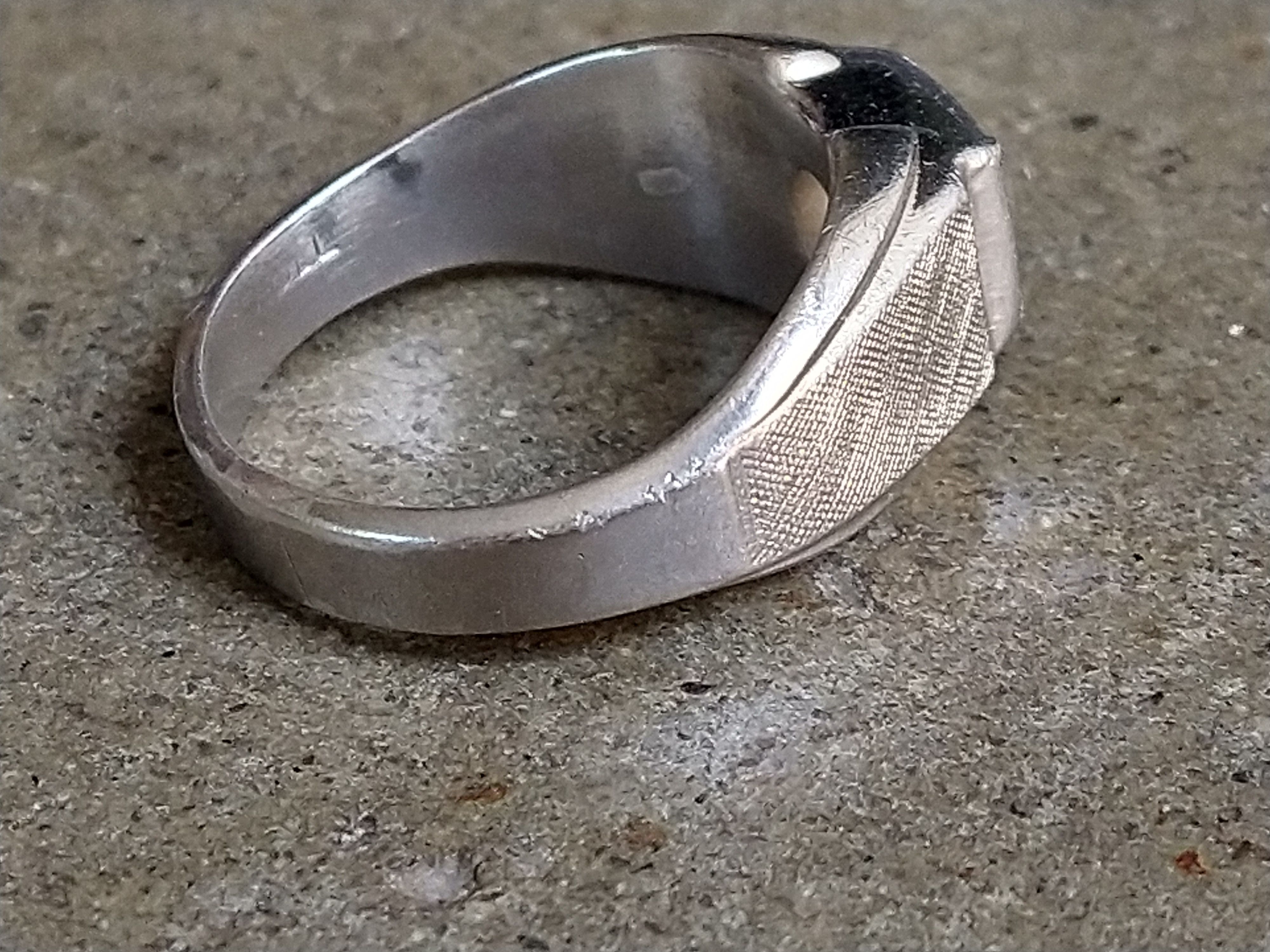 Jewelry Vintage Sterling Silver Ring Size 9 Clear Glass Size ONE SIZE - 7 Thumbnail