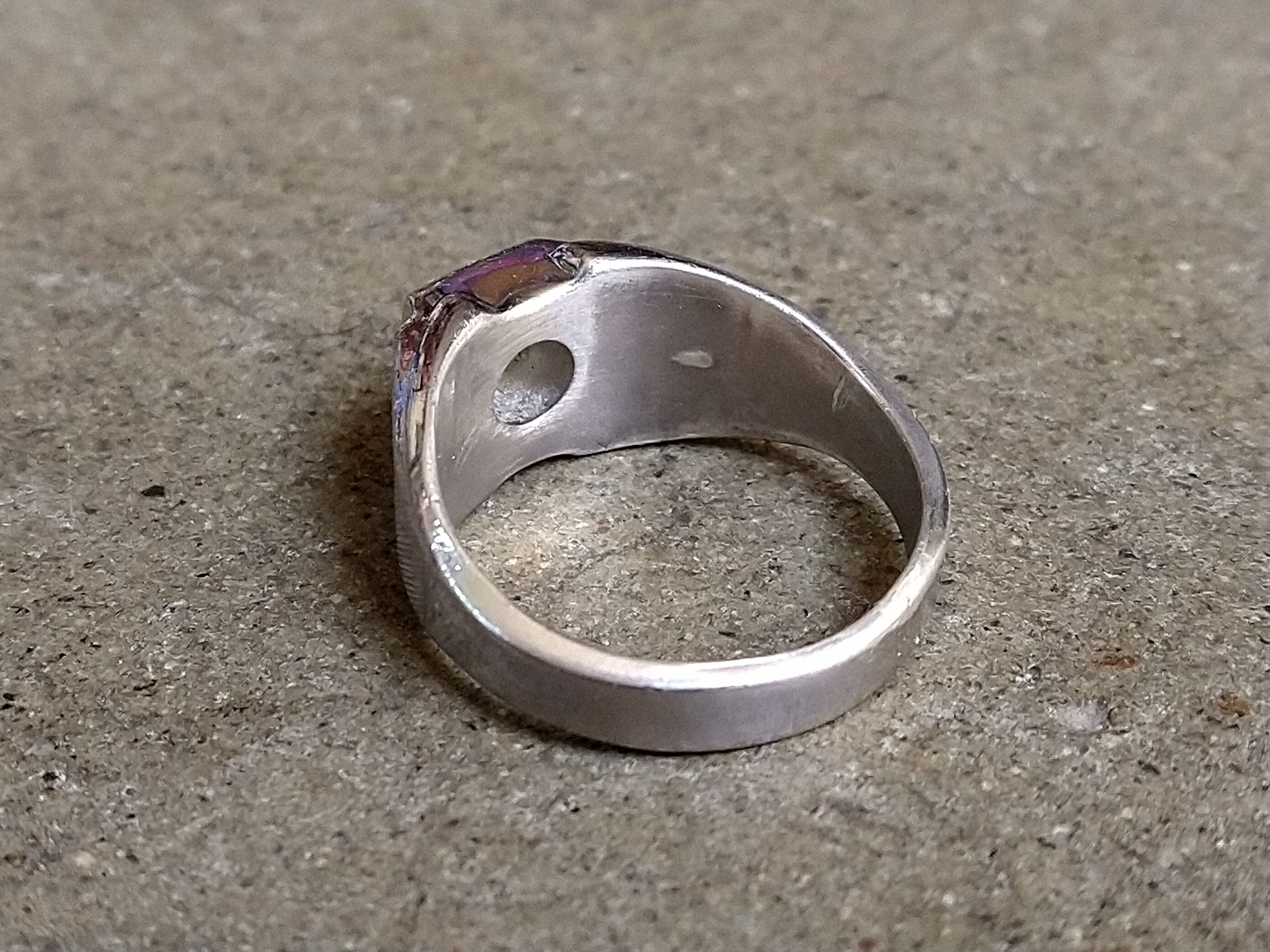 Jewelry Vintage Sterling Silver Ring Size 9 Clear Glass Size ONE SIZE - 8 Thumbnail