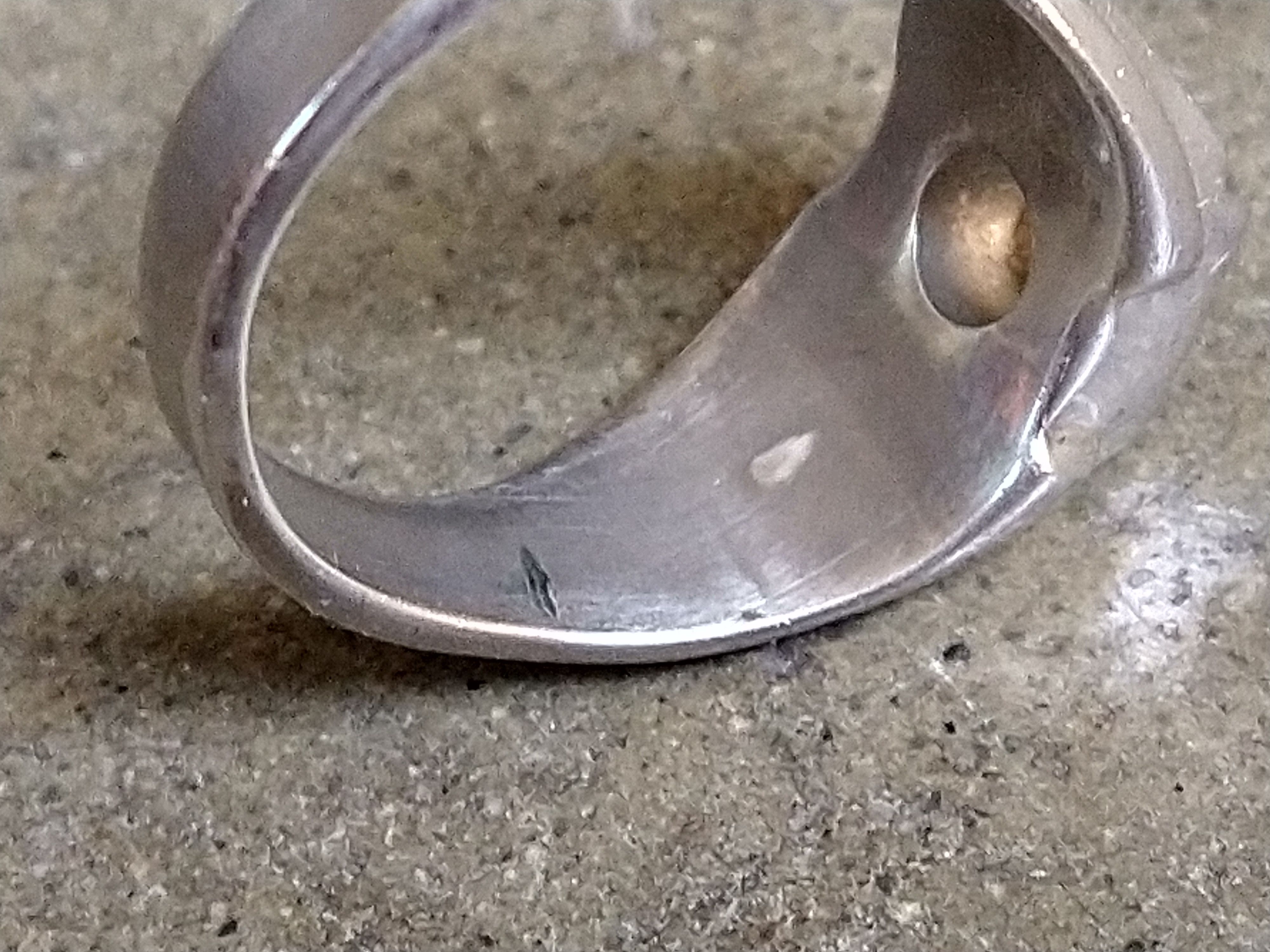 Jewelry Vintage Sterling Silver Ring Size 9 Clear Glass Size ONE SIZE - 11 Thumbnail