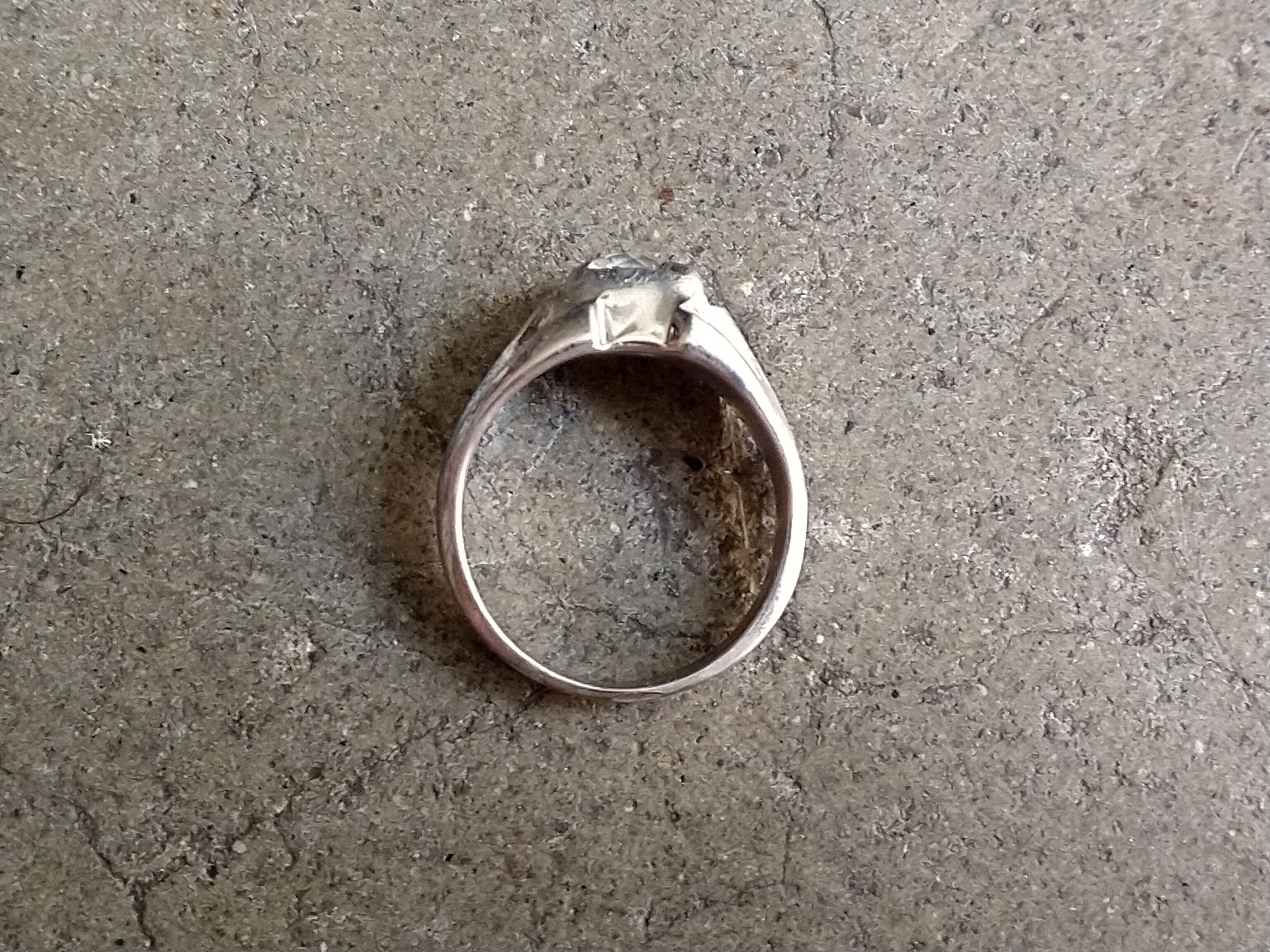Jewelry Vintage Sterling Silver Ring Size 9 Clear Glass Size ONE SIZE - 12 Thumbnail