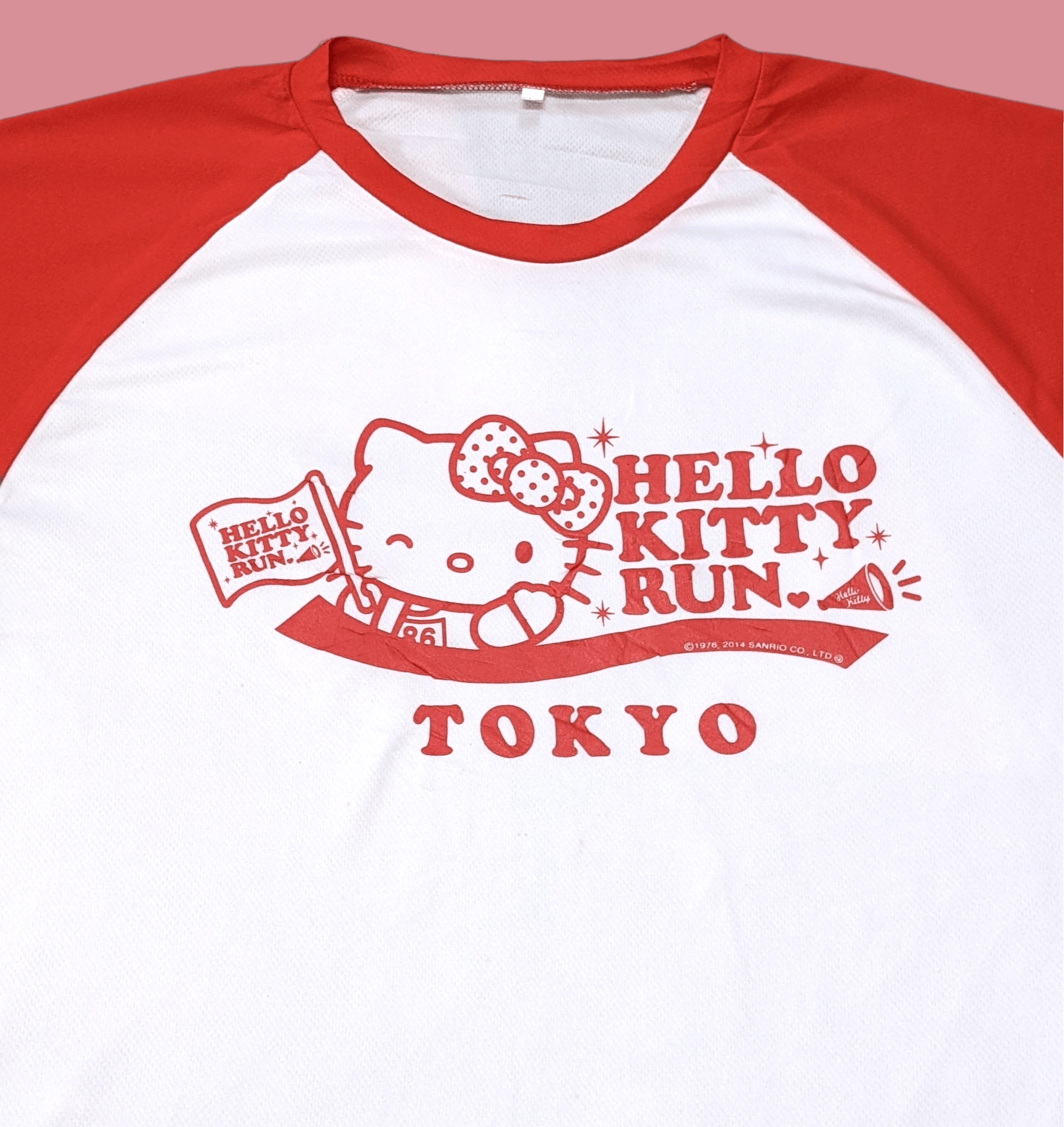 Pre-owned Anima X Vintage Japanese Anime Cute Hello Kitty Mascot Tokyo Run Jersey In Multicolor