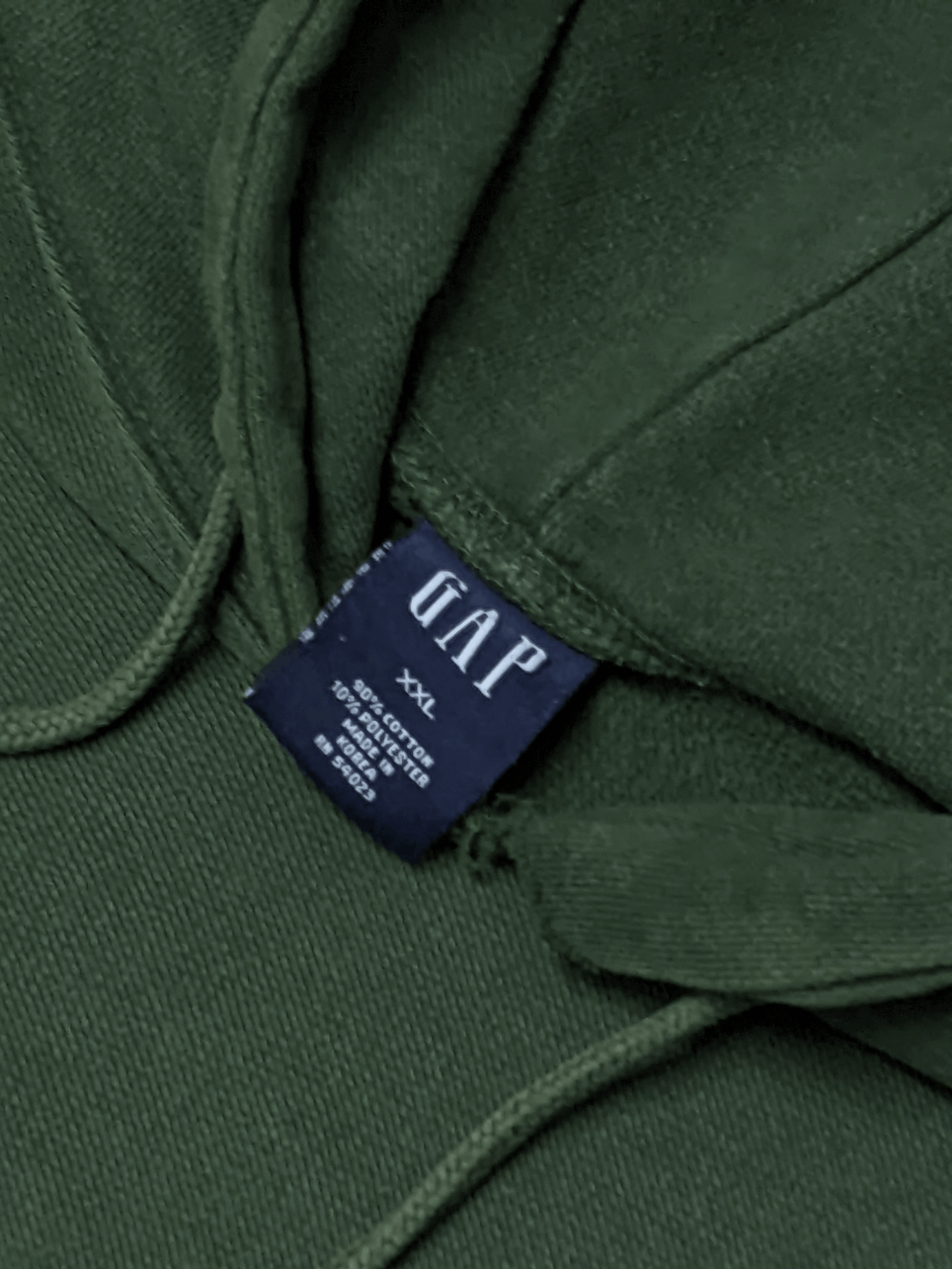 Gap × Vintage Vtg 90s Gap Essential Olive Green Pullover Oversized Hoodie Size US XXL / EU 58 / 5 - 5 Thumbnail