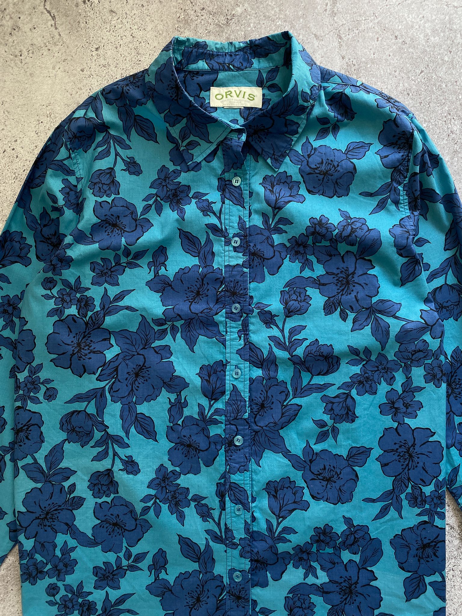 Orvis Vintage Orvis Flowers Printed Shirt Size XL / US 12-14 / IT 48-50 - 2 Thumbnail