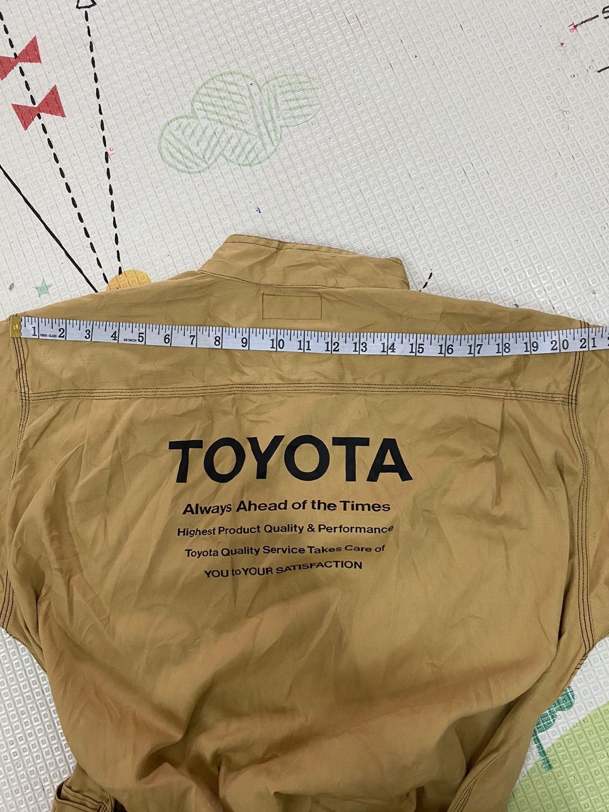 Japanese Brand × Vintage VTG DISTRESSED 🔥RARE SHORT SLEEVE🔥 TOYOTA COVERALL JDM Size US 35 - 14 Thumbnail
