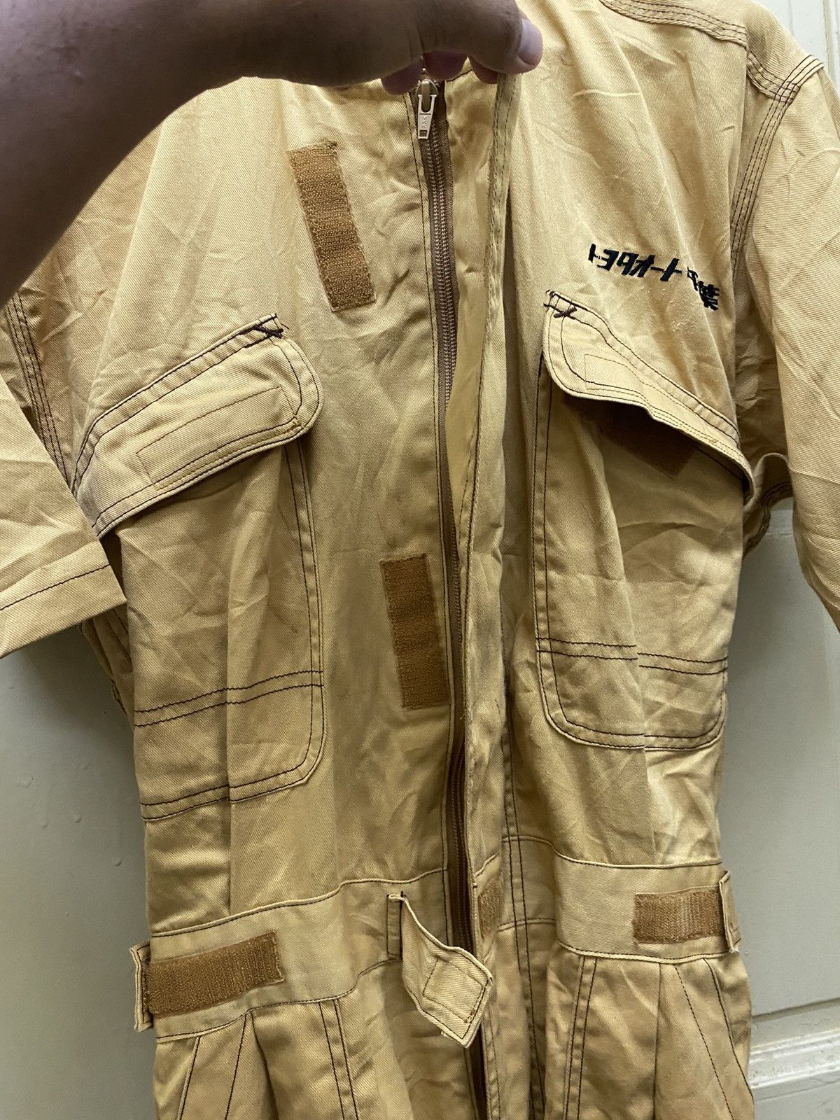 Japanese Brand × Vintage VTG DISTRESSED 🔥RARE SHORT SLEEVE🔥 TOYOTA COVERALL JDM Size US 35 - 4 Thumbnail