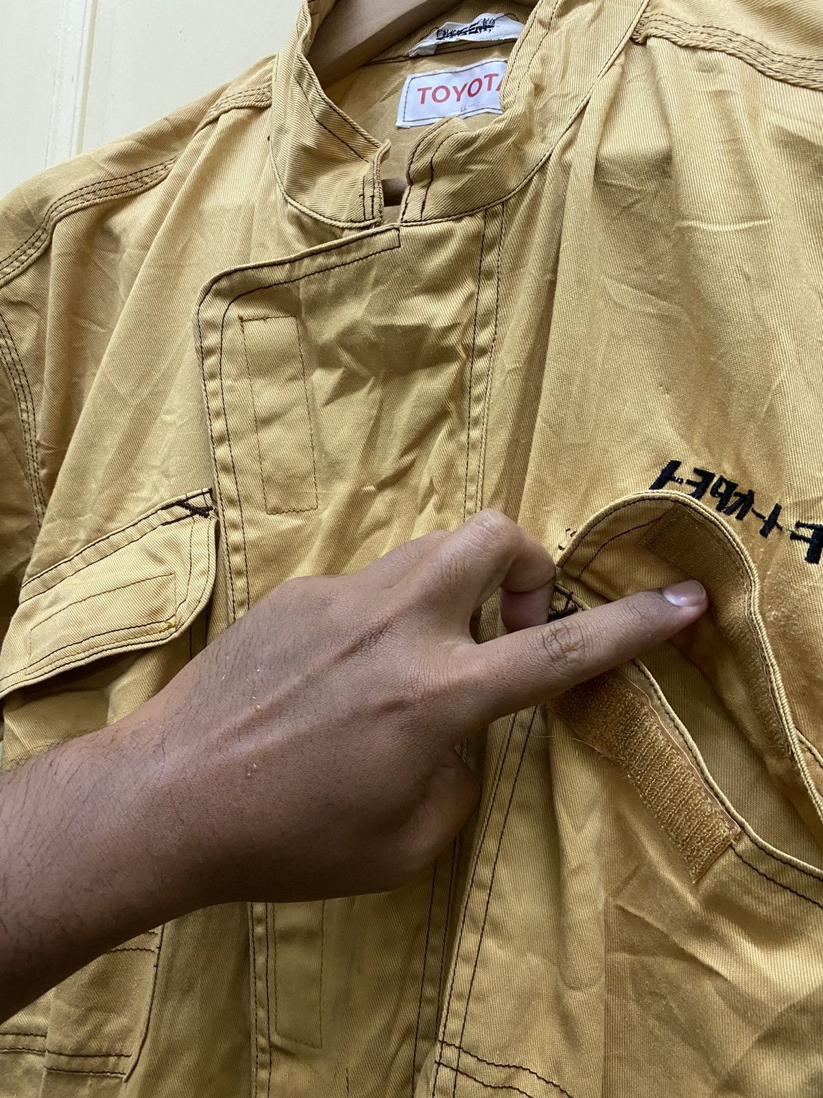 Japanese Brand × Vintage VTG DISTRESSED 🔥RARE SHORT SLEEVE🔥 TOYOTA COVERALL JDM Size US 35 - 6 Thumbnail