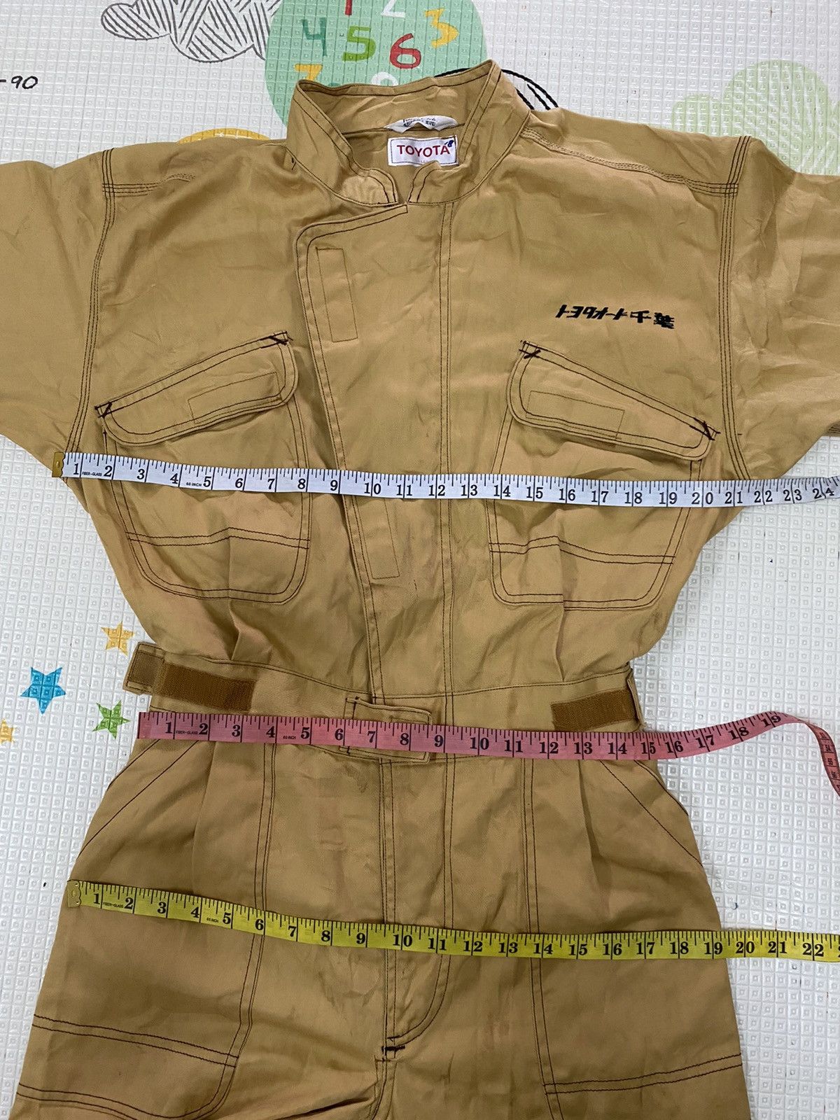 Japanese Brand × Vintage VTG DISTRESSED 🔥RARE SHORT SLEEVE🔥 TOYOTA COVERALL JDM Size US 35 - 11 Thumbnail
