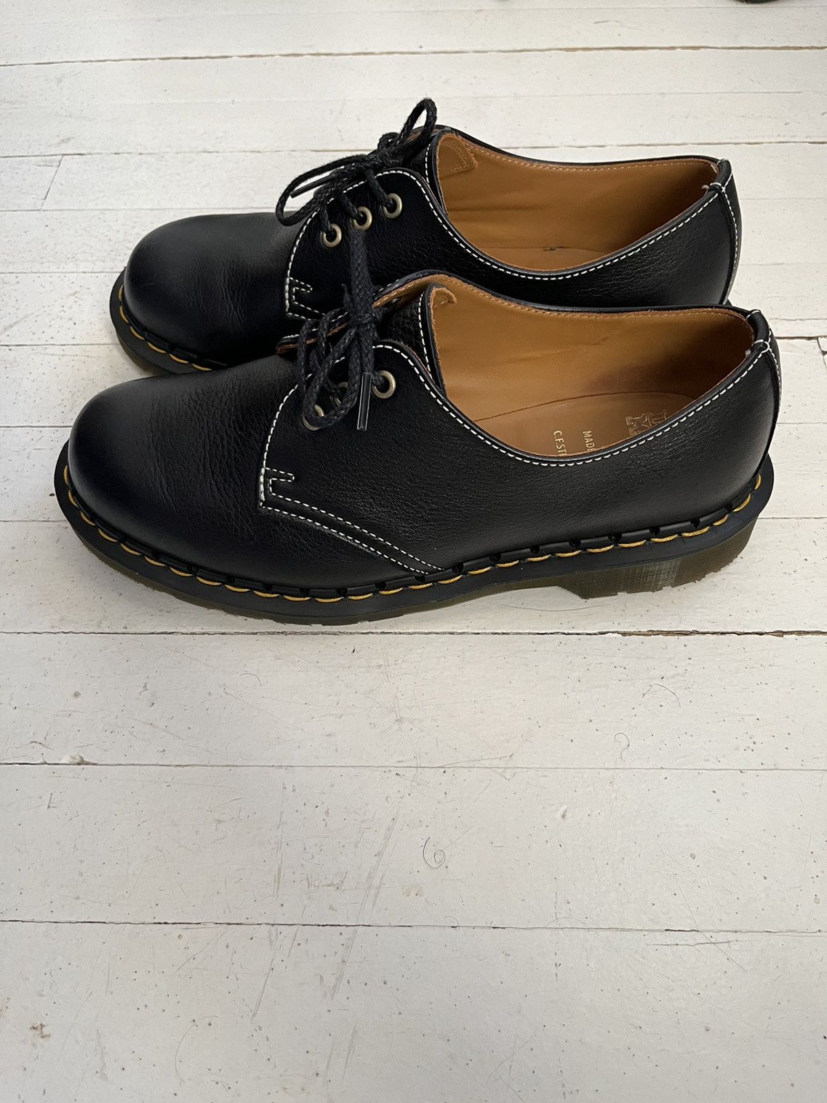 Dr. Martens 1461 Cognac Ombre Patina Oiled Leather Oxfords 10 Vintage Old Money Vintage Doc Dr Martens 1561 Brown Oxford Shoes Made in  main image 2