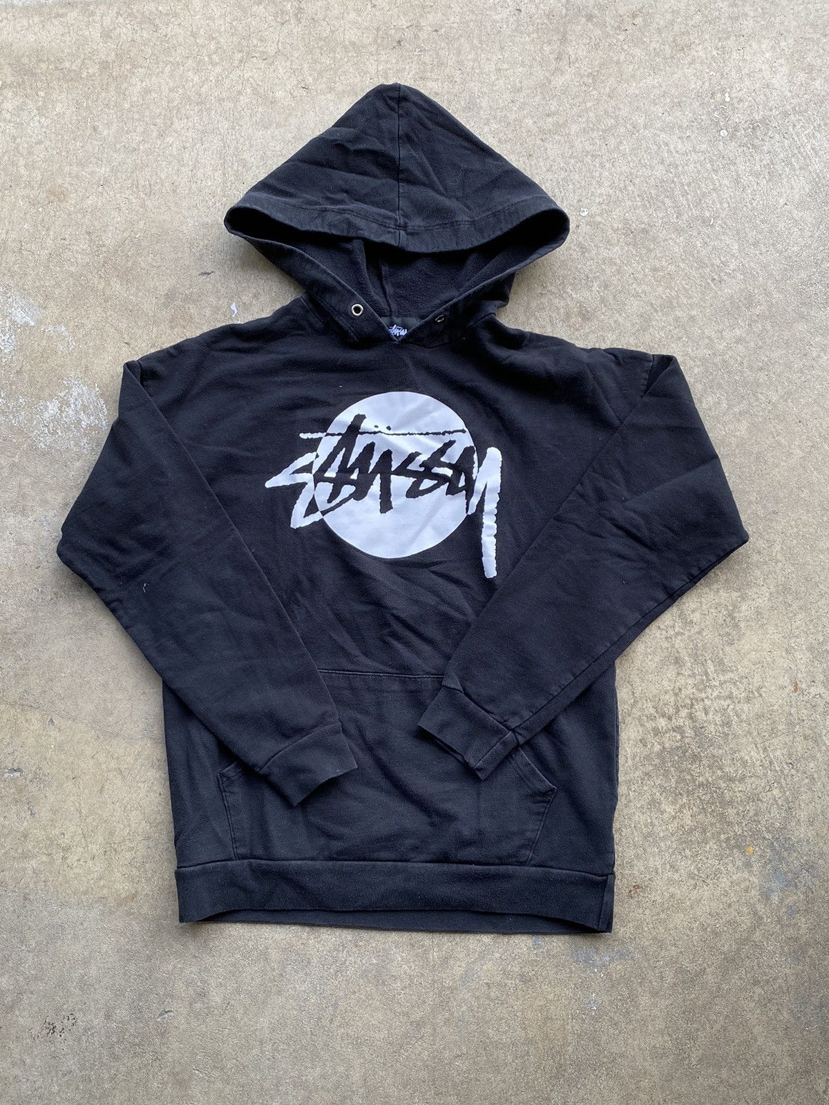 Stussy sweatshirt pullover hoodie, men's size S (equivalent) cotton green type Vintage Second Hand