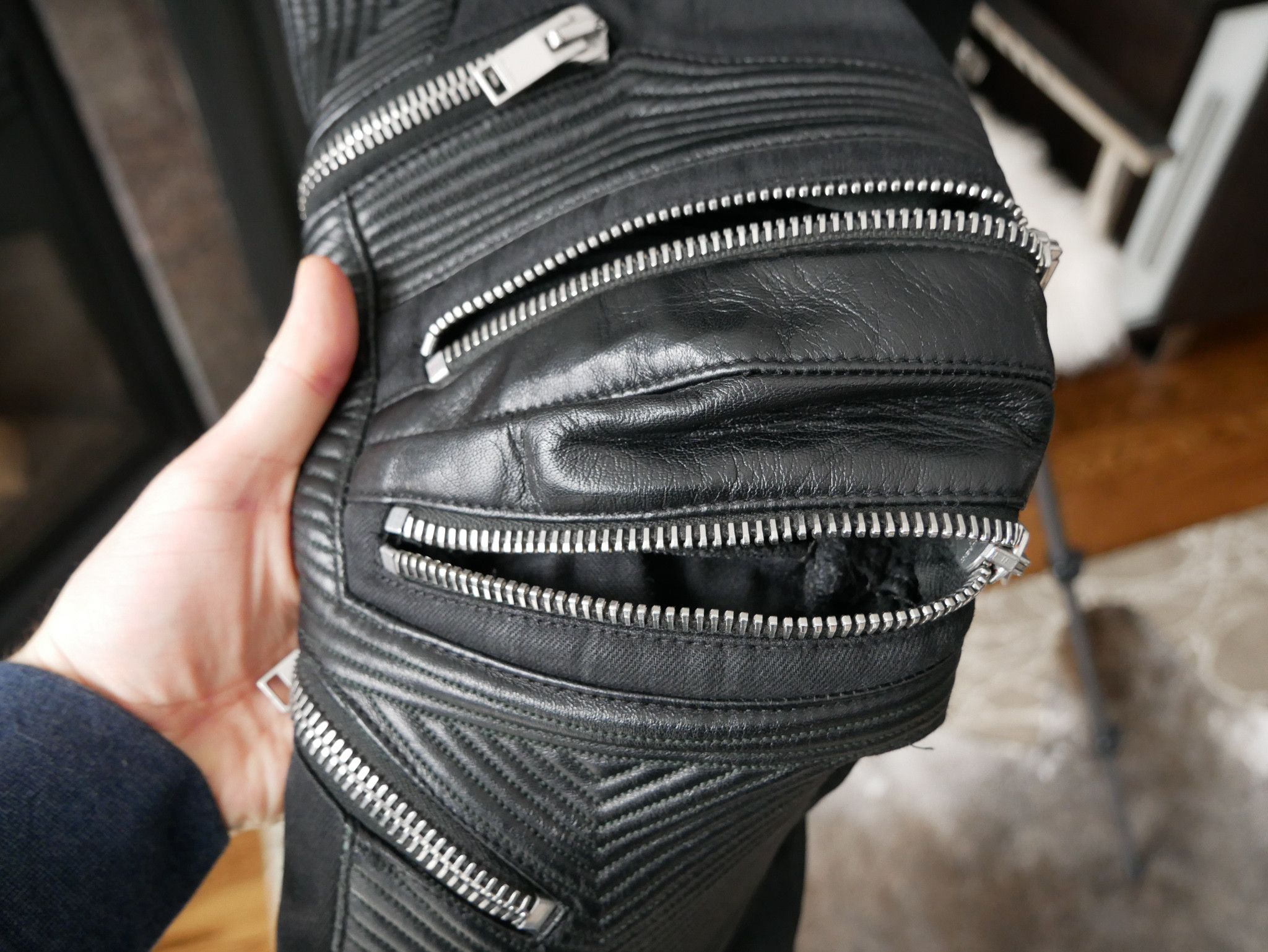 Saint Laurent Paris SLP D04 Zipped Biker Jeans Size US 30 / EU 46 - 4 Thumbnail
