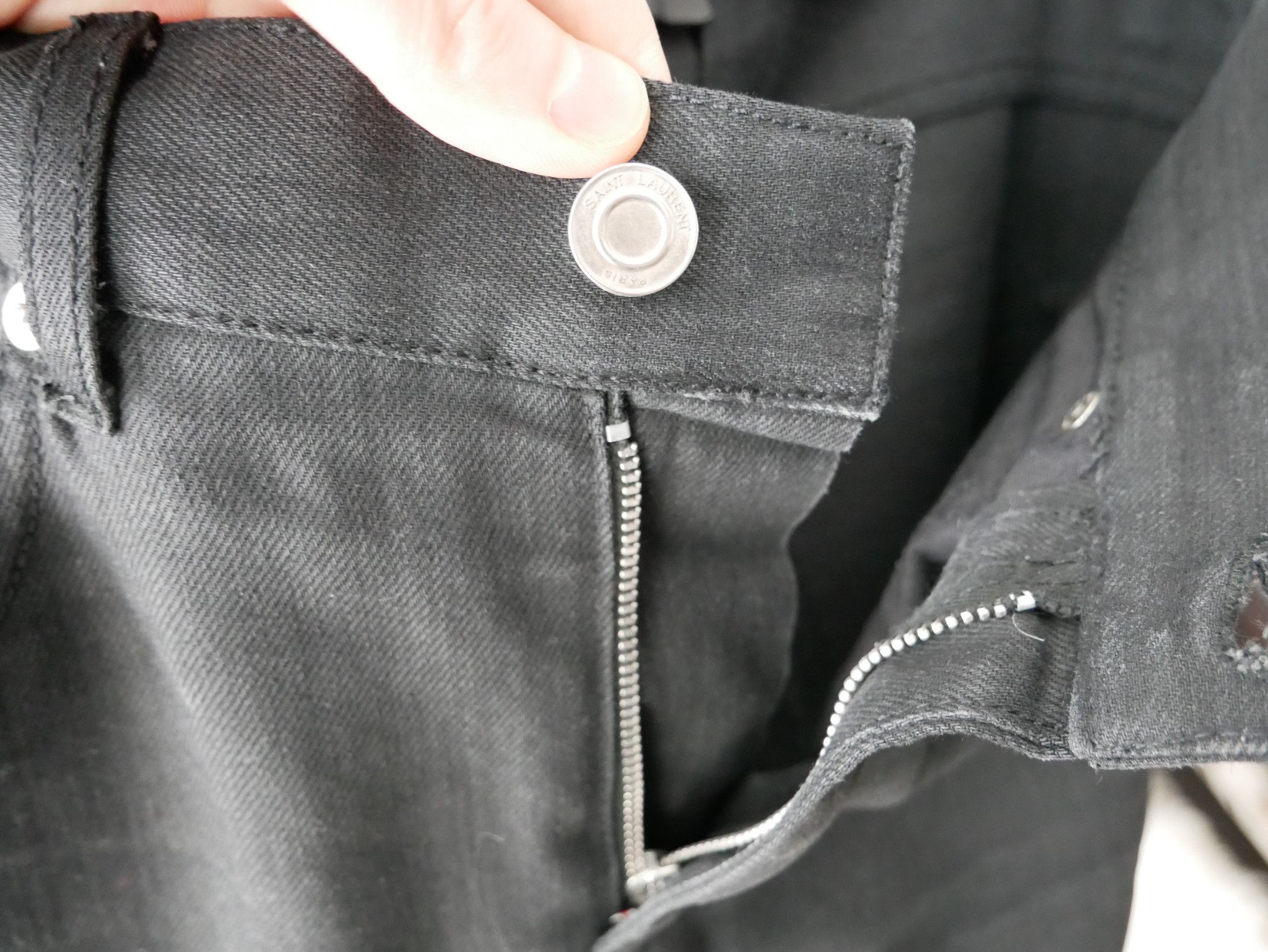 Saint Laurent Paris SLP D04 Zipped Biker Jeans Size US 30 / EU 46 - 5 Thumbnail