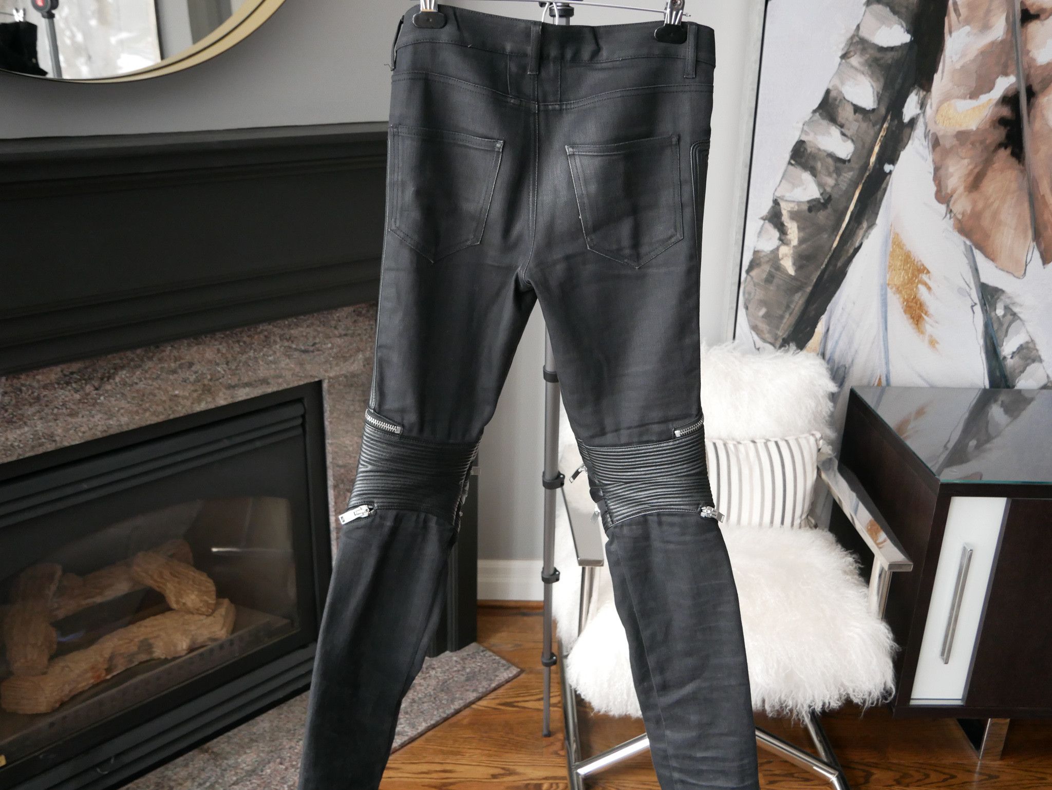 Saint Laurent Paris SLP D04 Zipped Biker Jeans Size US 30 / EU 46 - 6 Thumbnail