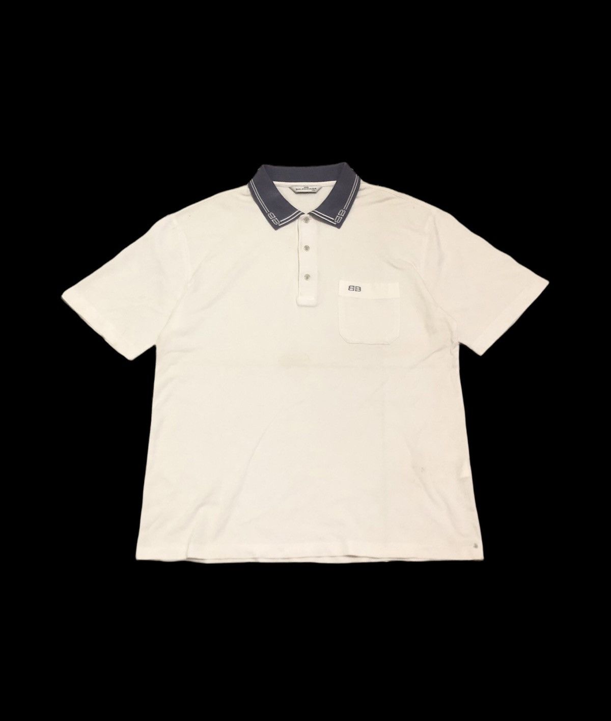 Vintage 90s Balenciaga Polo Shirt BB logo