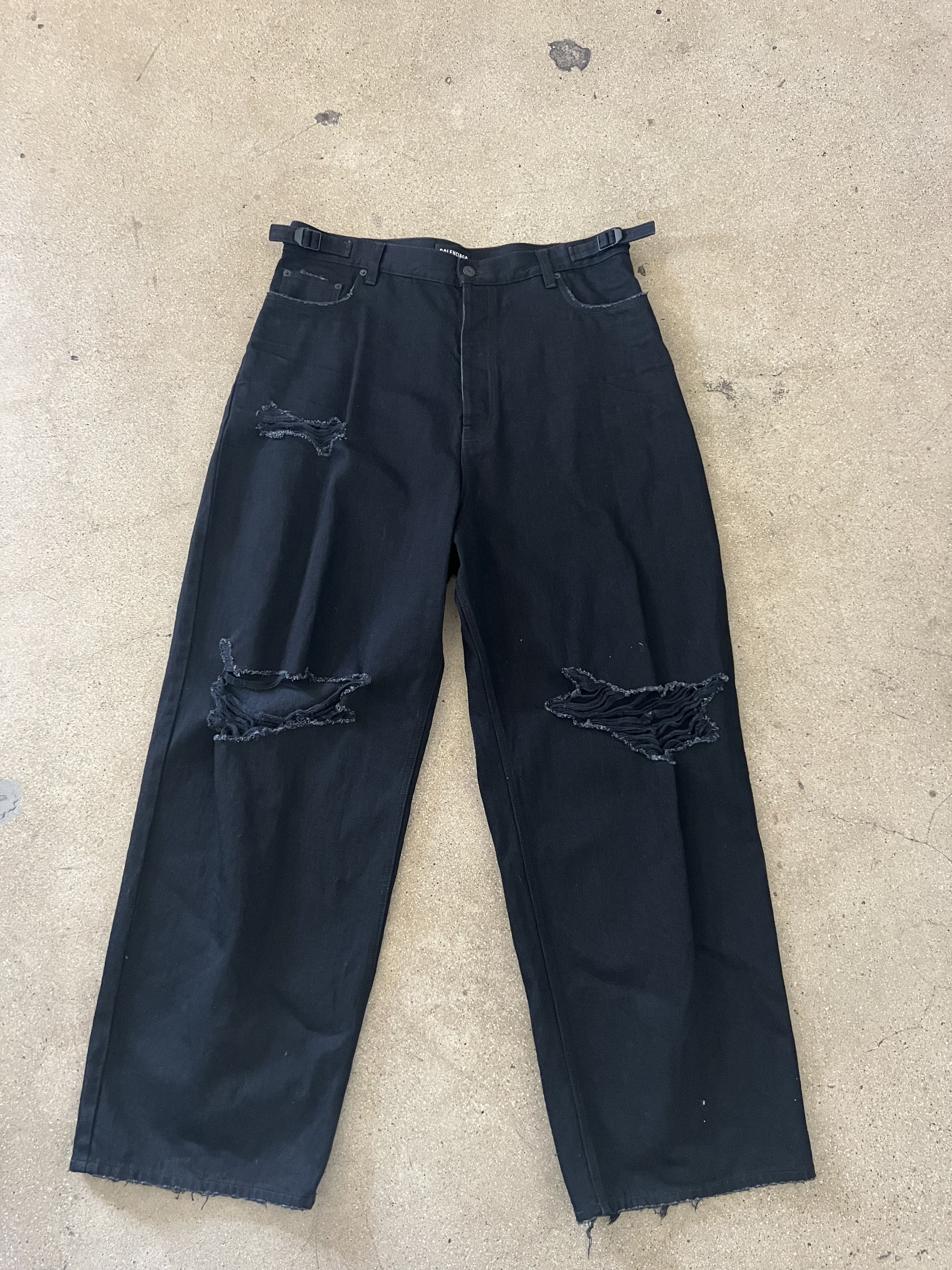 Balenciaga Balenciaga black denim oversized jeans | Grailed