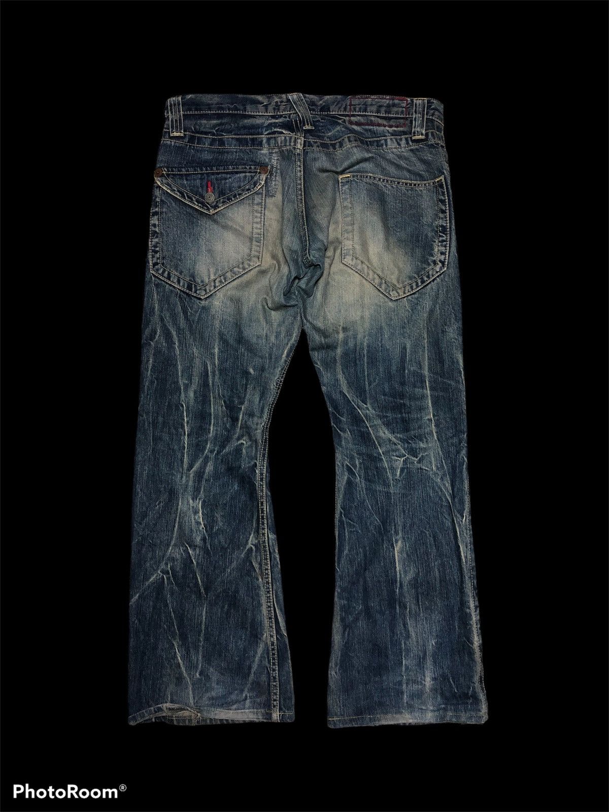 Japanese Brand FLARED⚡️⚡️BLUE WAY WASHED BLUE DENIM Size US 34 / EU 50 - 2 Thumbnail