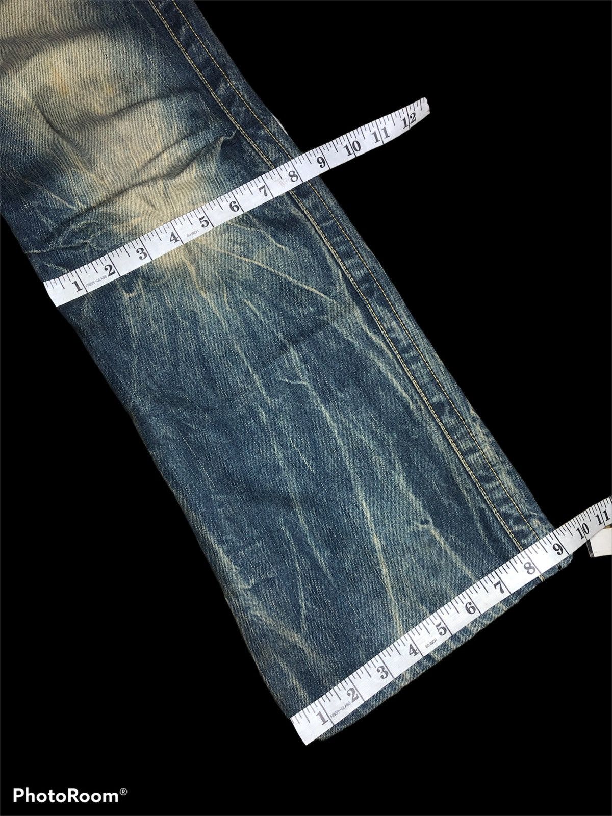 Japanese Brand FLARED⚡️⚡️BLUE WAY WASHED BLUE DENIM Size US 34 / EU 50 - 8 Thumbnail