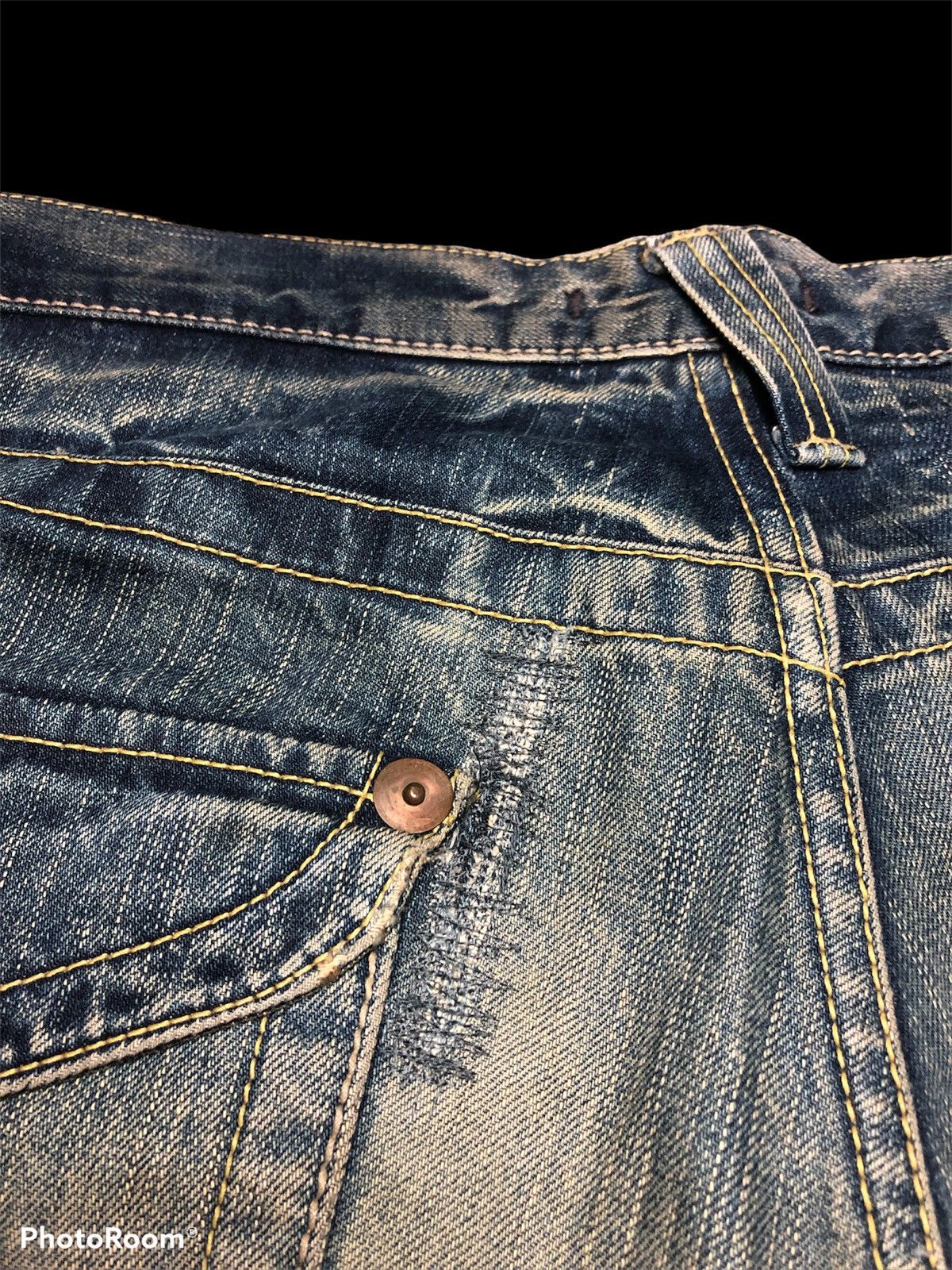 Japanese Brand FLARED⚡️⚡️BLUE WAY WASHED BLUE DENIM Size US 34 / EU 50 - 3 Thumbnail