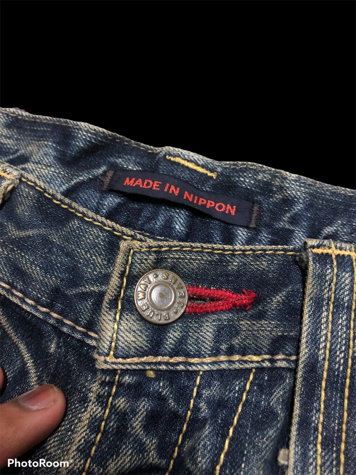 Japanese Brand FLARED⚡️⚡️BLUE WAY WASHED BLUE DENIM Size US 34 / EU 50 - 6 Thumbnail