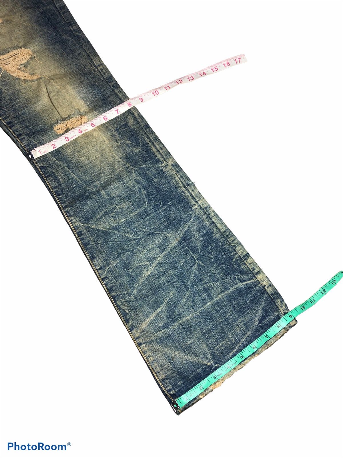 Vintage FLARE BOOTCUT OZZ FIRST DISTRESSED RUSTY DENIM Size US 32 / EU 48 - 8 Thumbnail