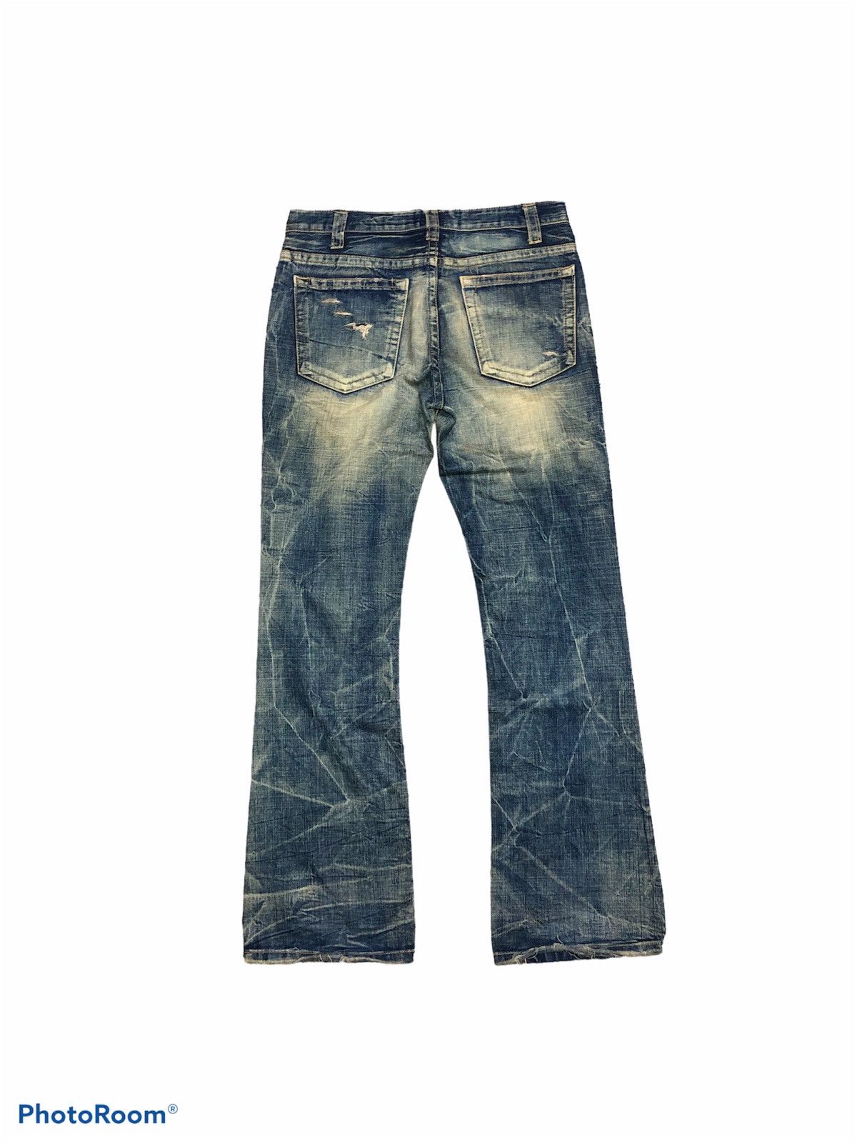 Vintage FLARE BOOTCUT OZZ FIRST DISTRESSED RUSTY DENIM Size US 32 / EU 48 - 2 Thumbnail