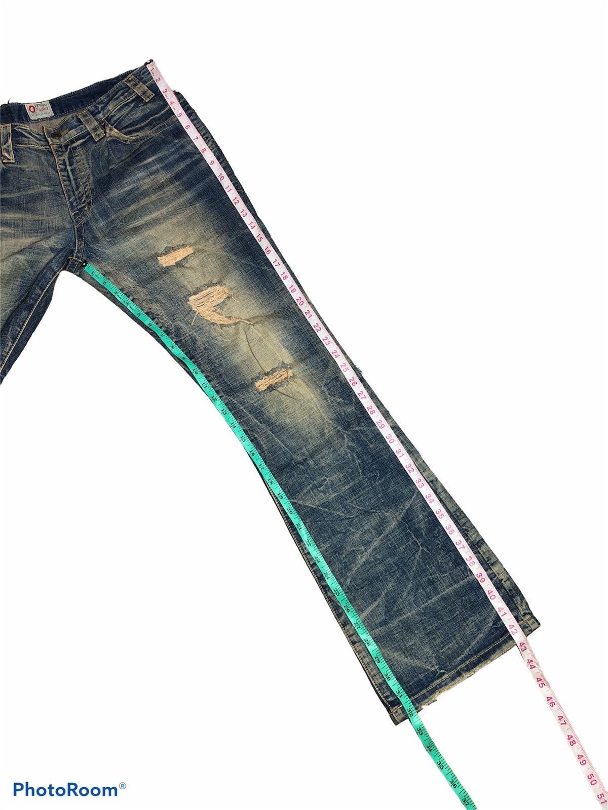 Vintage FLARE BOOTCUT OZZ FIRST DISTRESSED RUSTY DENIM Size US 32 / EU 48 - 9 Thumbnail