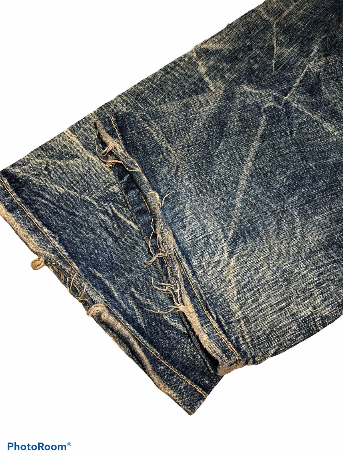 Vintage FLARE BOOTCUT OZZ FIRST DISTRESSED RUSTY DENIM Size US 32 / EU 48 - 5 Thumbnail
